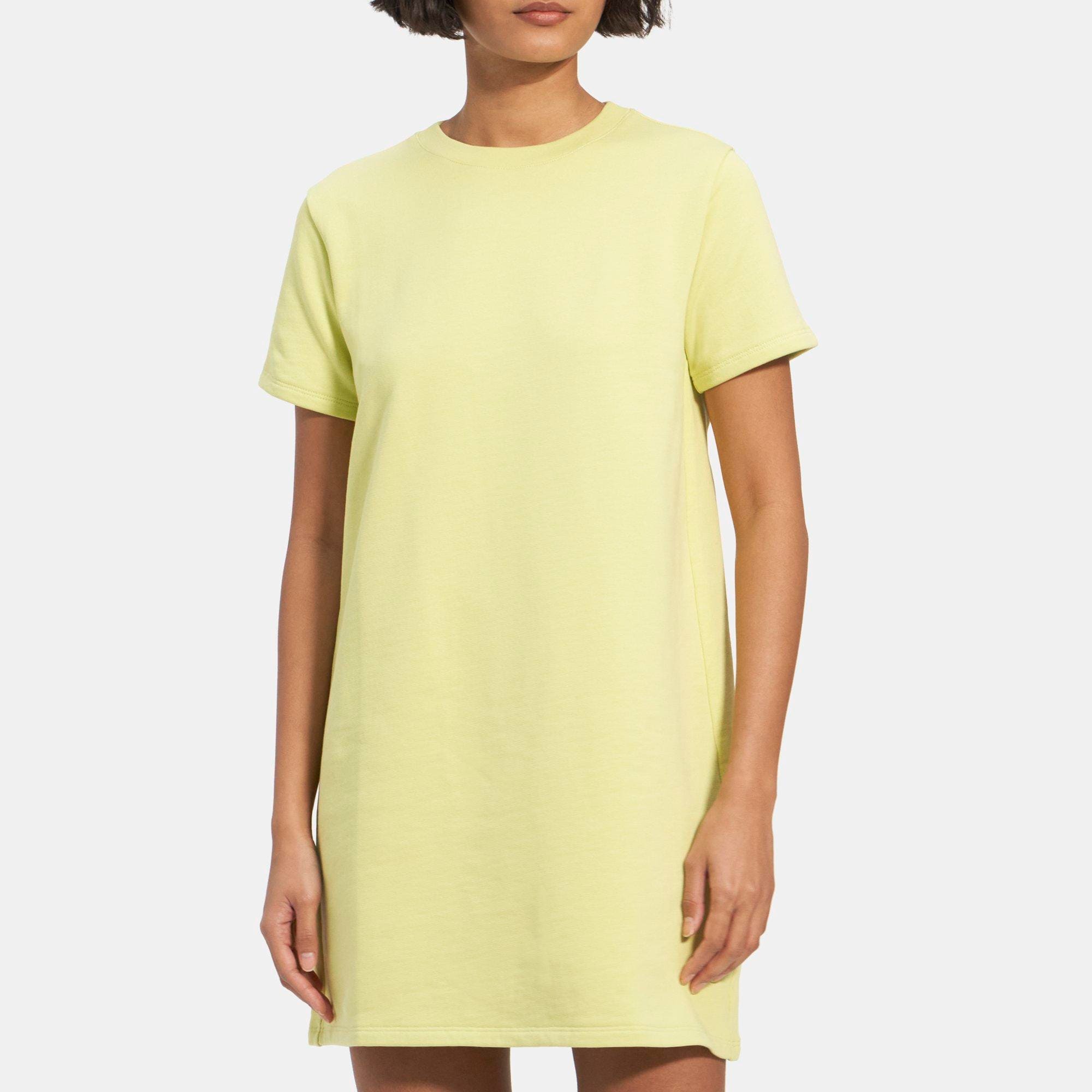 띠어리 Theory T-Shirt Dress in Cotton Terry,KEY LIME
