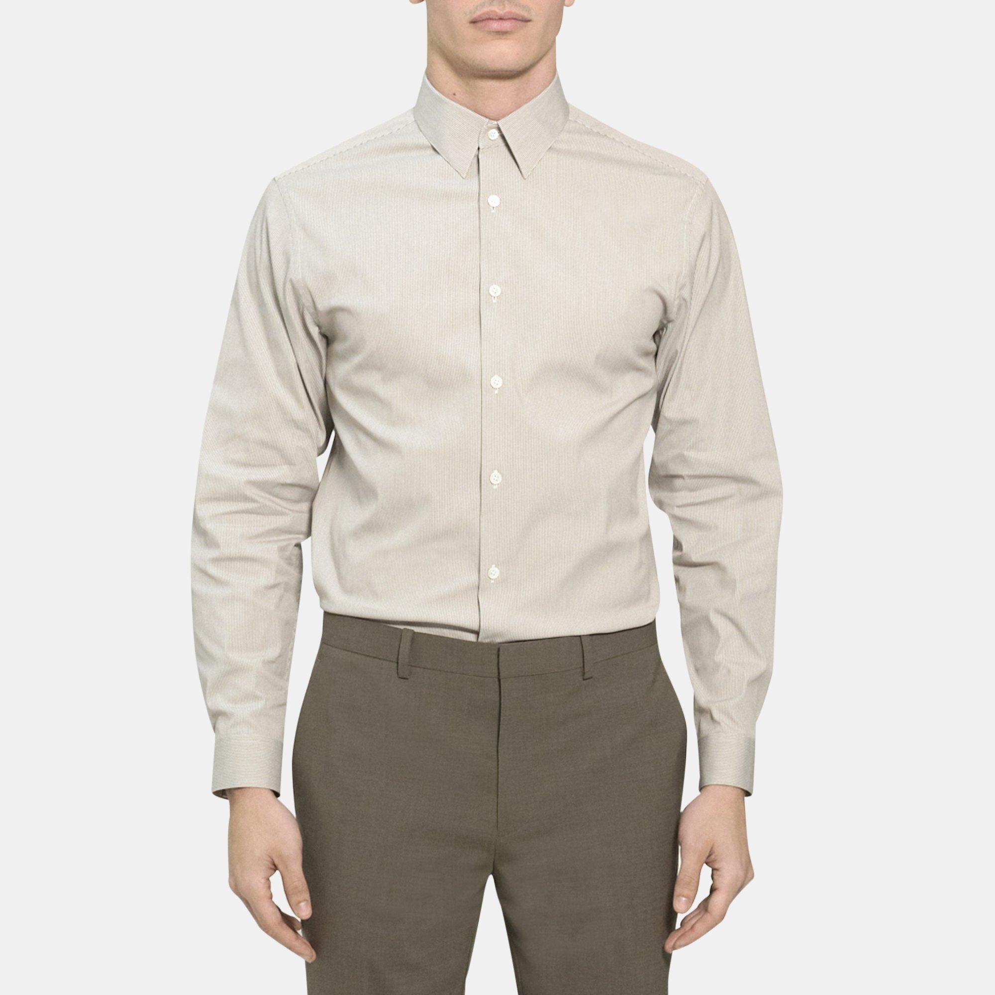 Stretch Cotton Standard-Fit Shirt | Theory Outlet