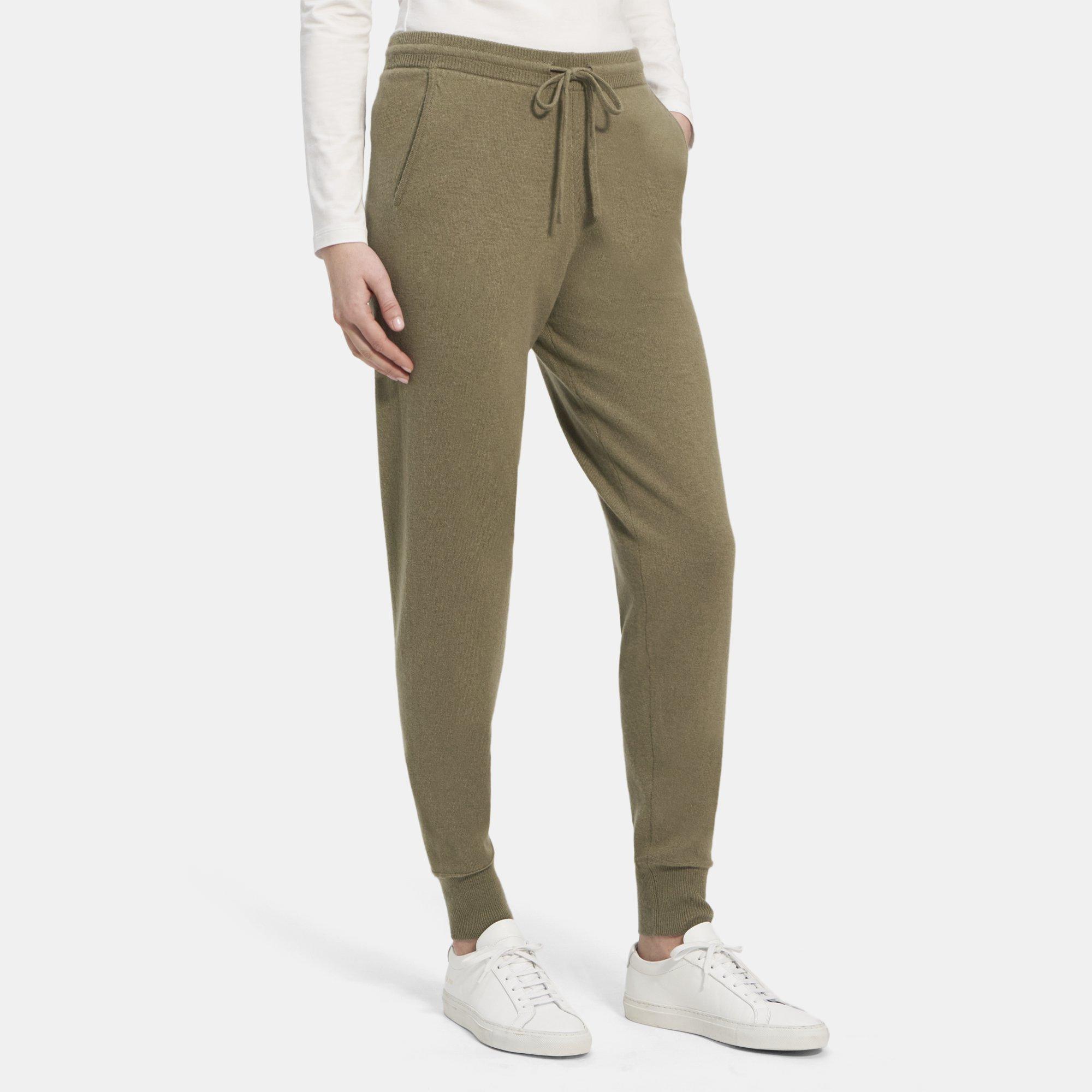 $380 NWT Tahari 100% Cashmere knit Jogger pants lounge Pants women