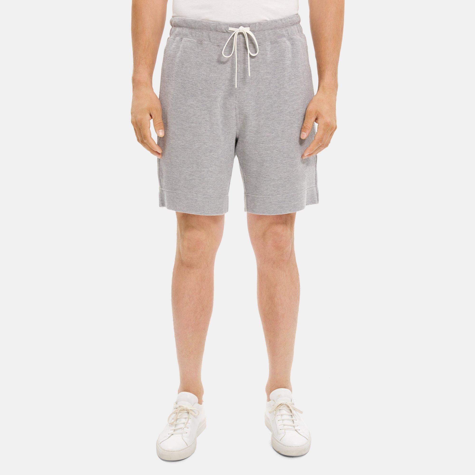 띠어리 Theory Drawstring Short in Terry Cotton,LT GREY HEATHER