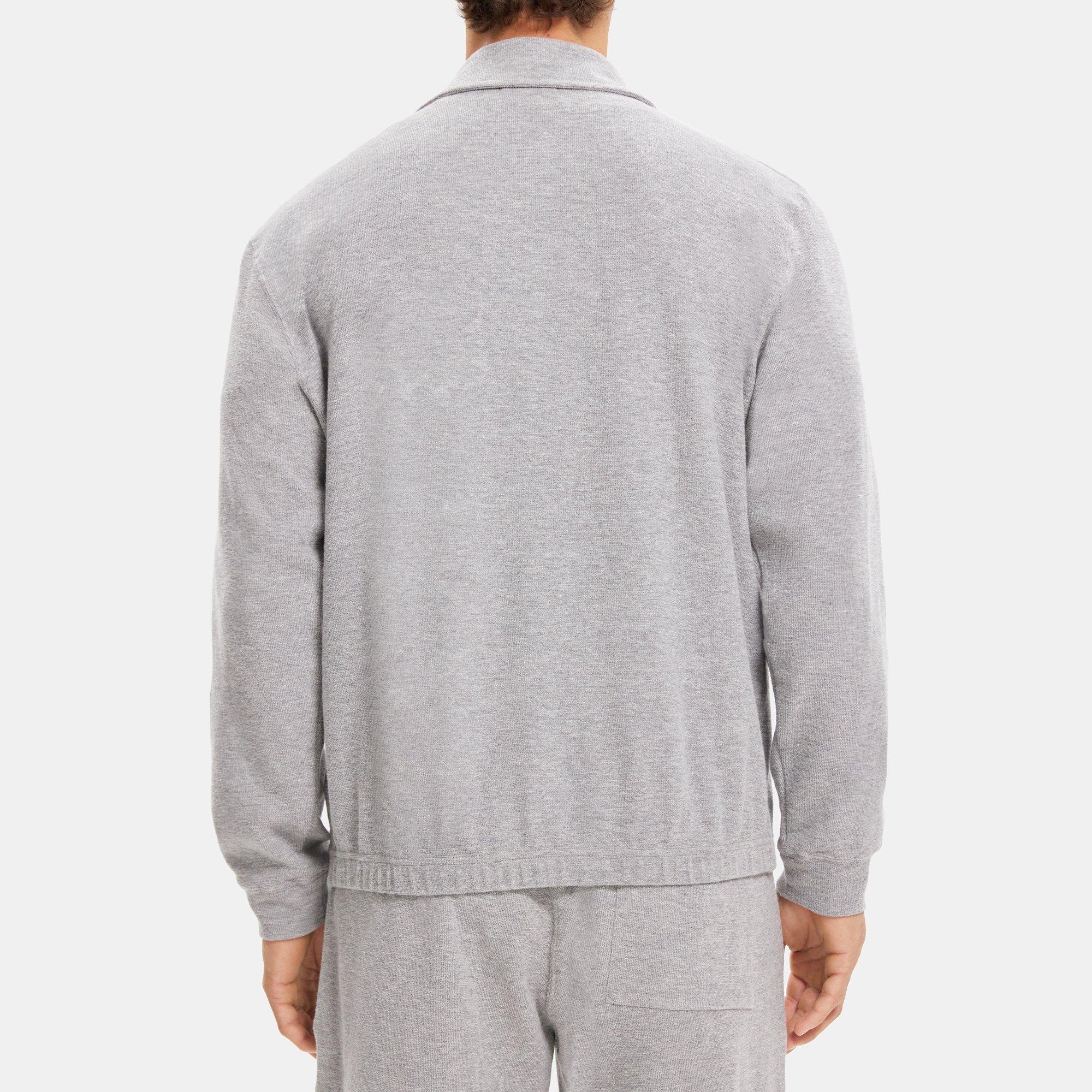Terry Cotton Quarter-Zip Sweatshirt | Theory Outlet