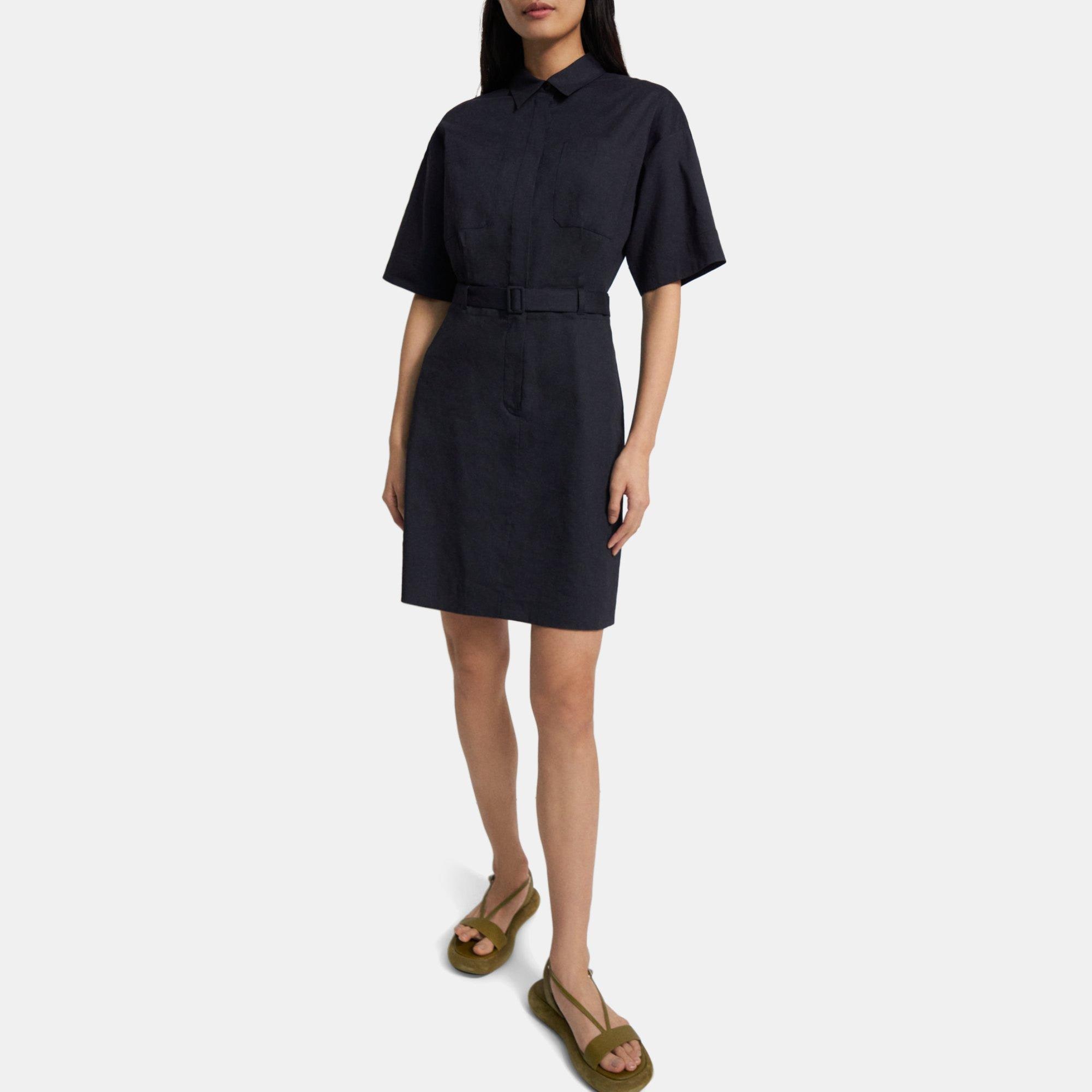 COS - A new take on the shirt dress. Designed with utility-inspired details  for a modern twist, our belted dress is a between-season staple.​ Shop new  arrivals:  Shop dresses