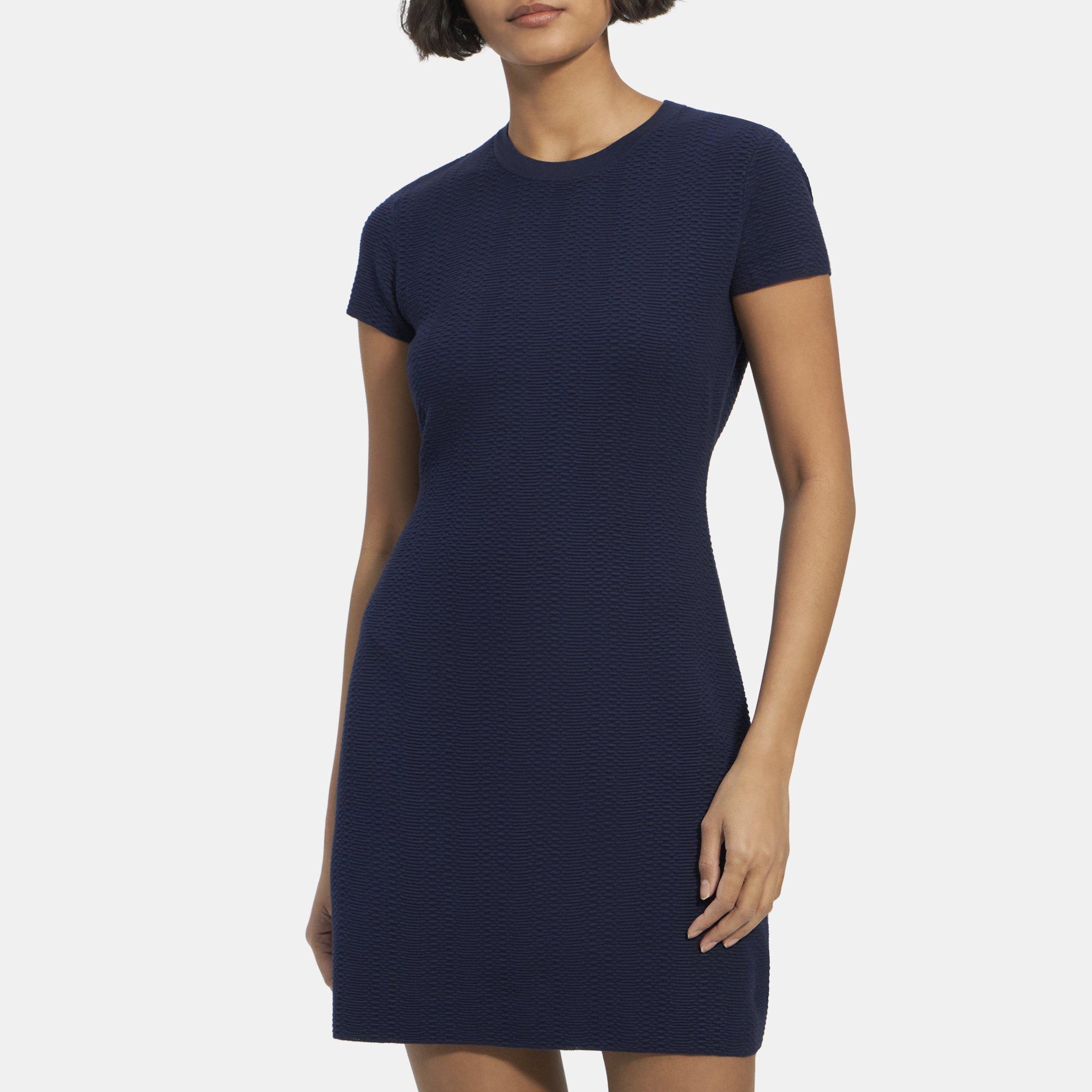 Theory Flare Dress in Stretch Viscose Knit