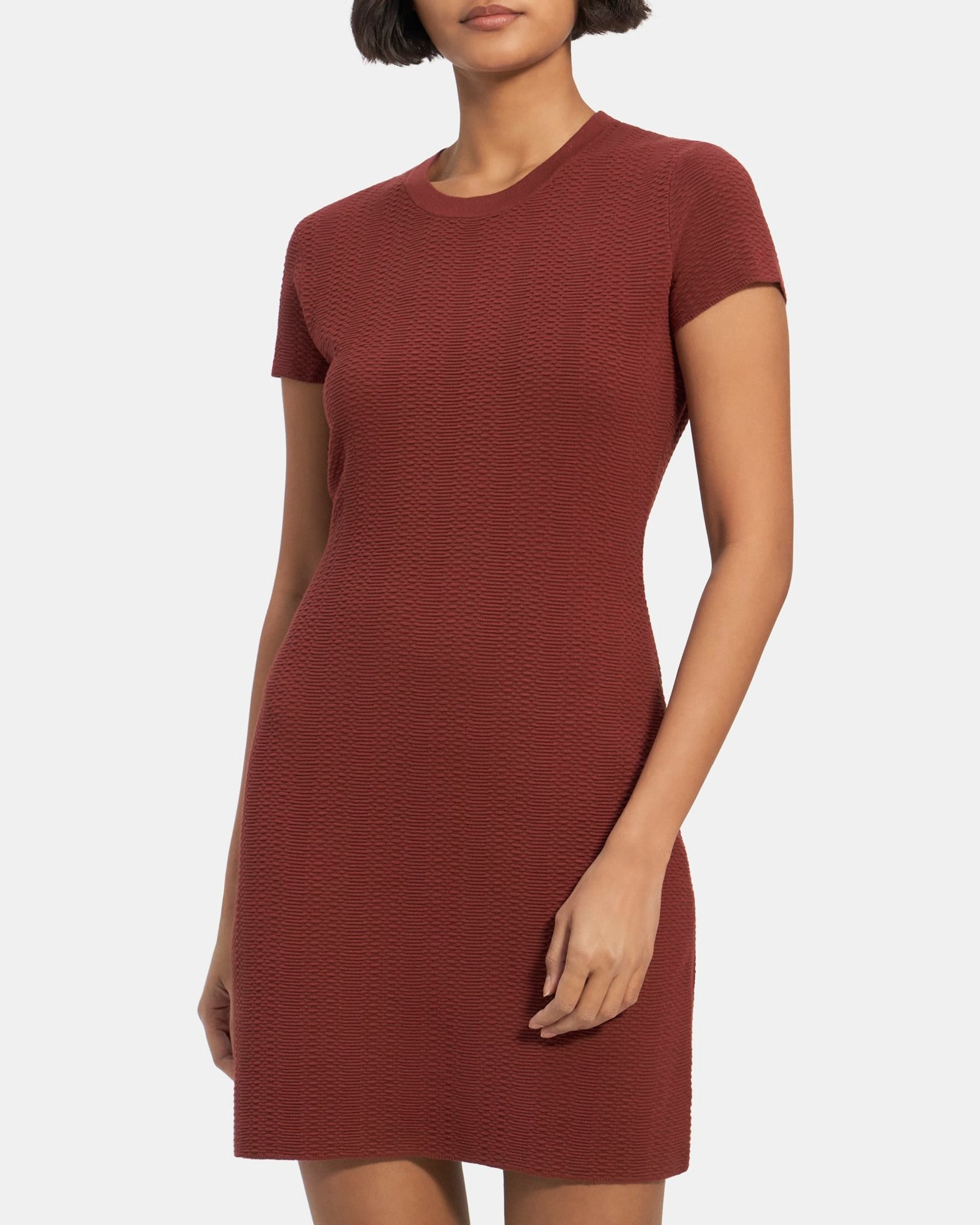 Theory Flare Dress in Stretch Viscose Knit