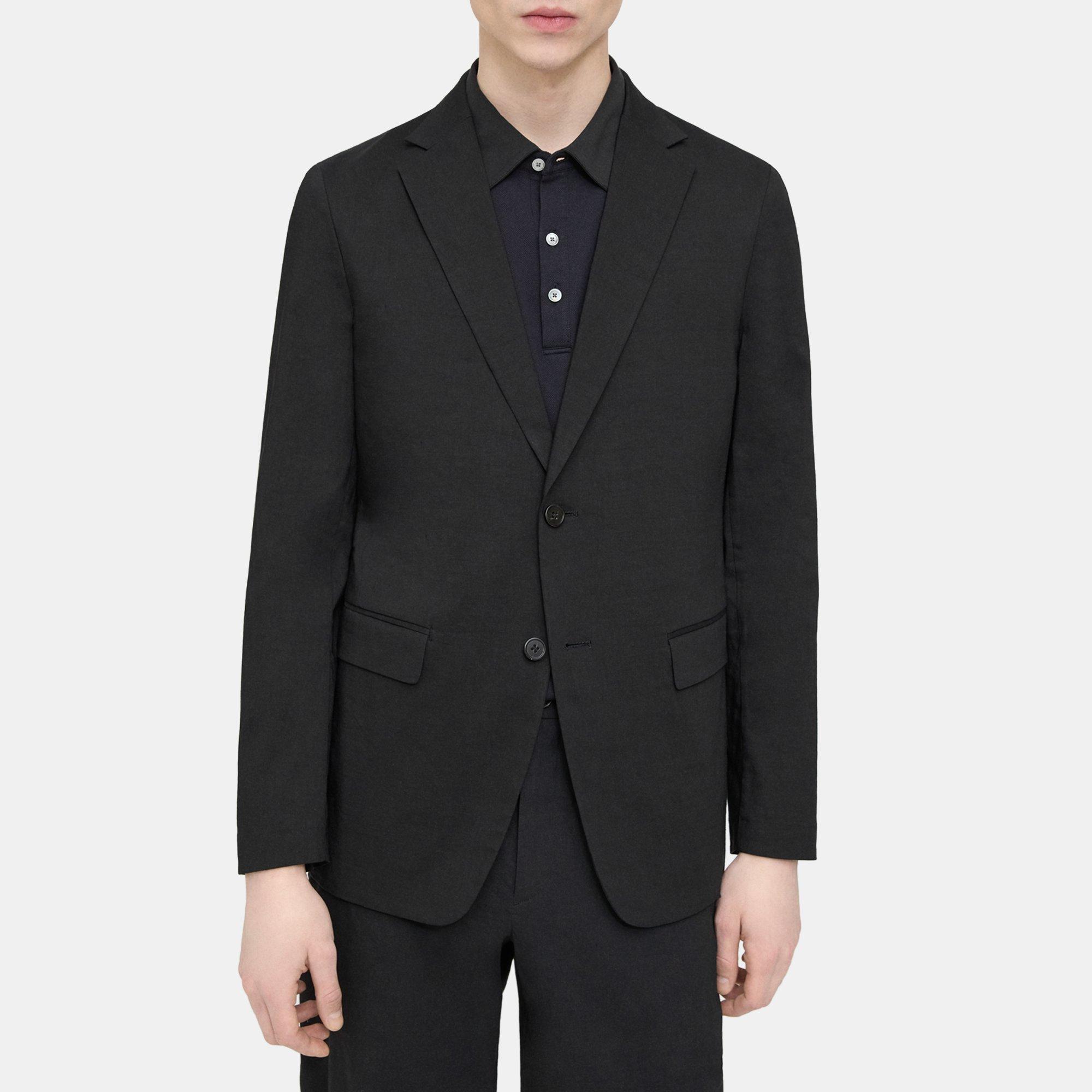 띠어리 Theory Unstructured Blazer in Stretch Linen,BLACK