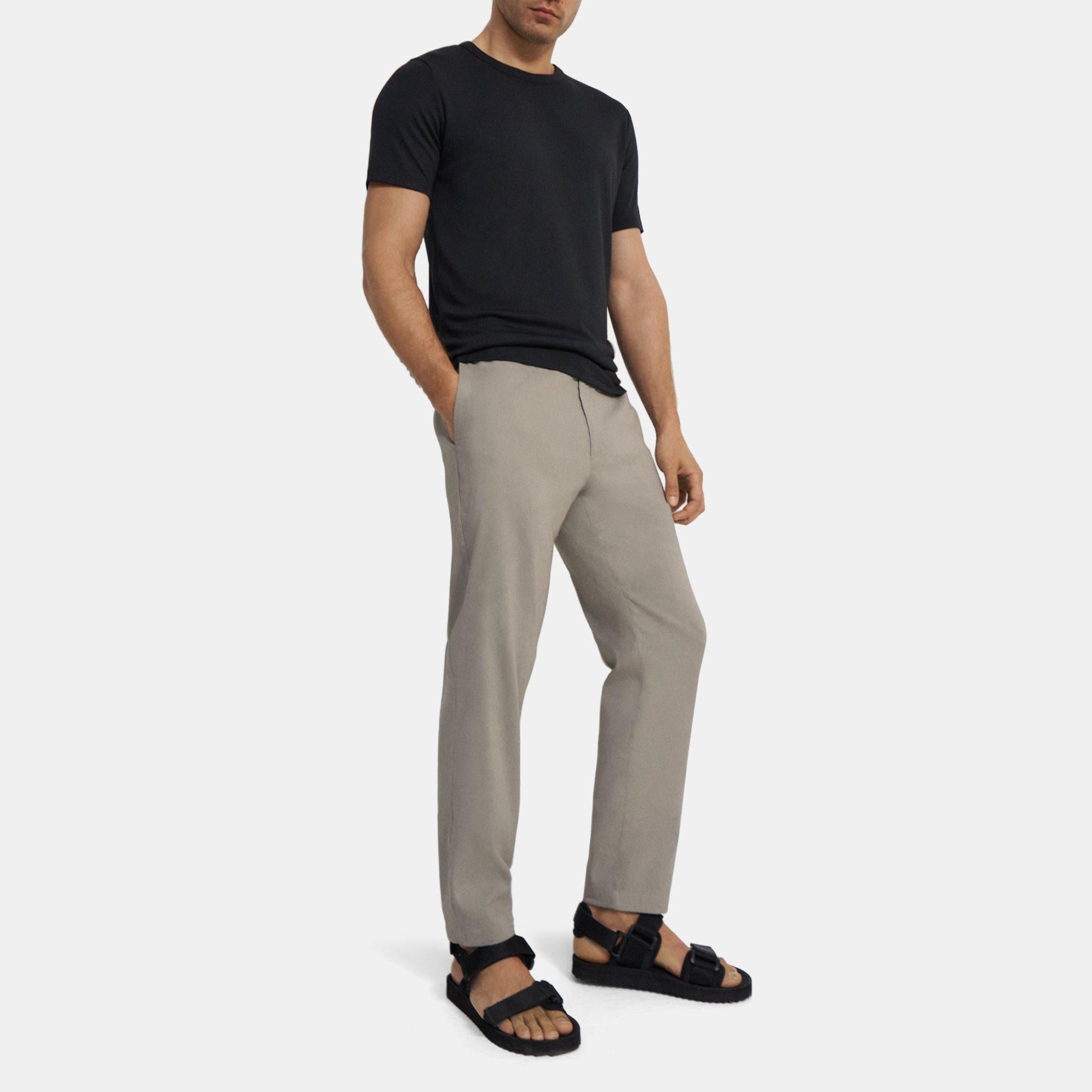 Tapered linen pants dark gray - belivelinen