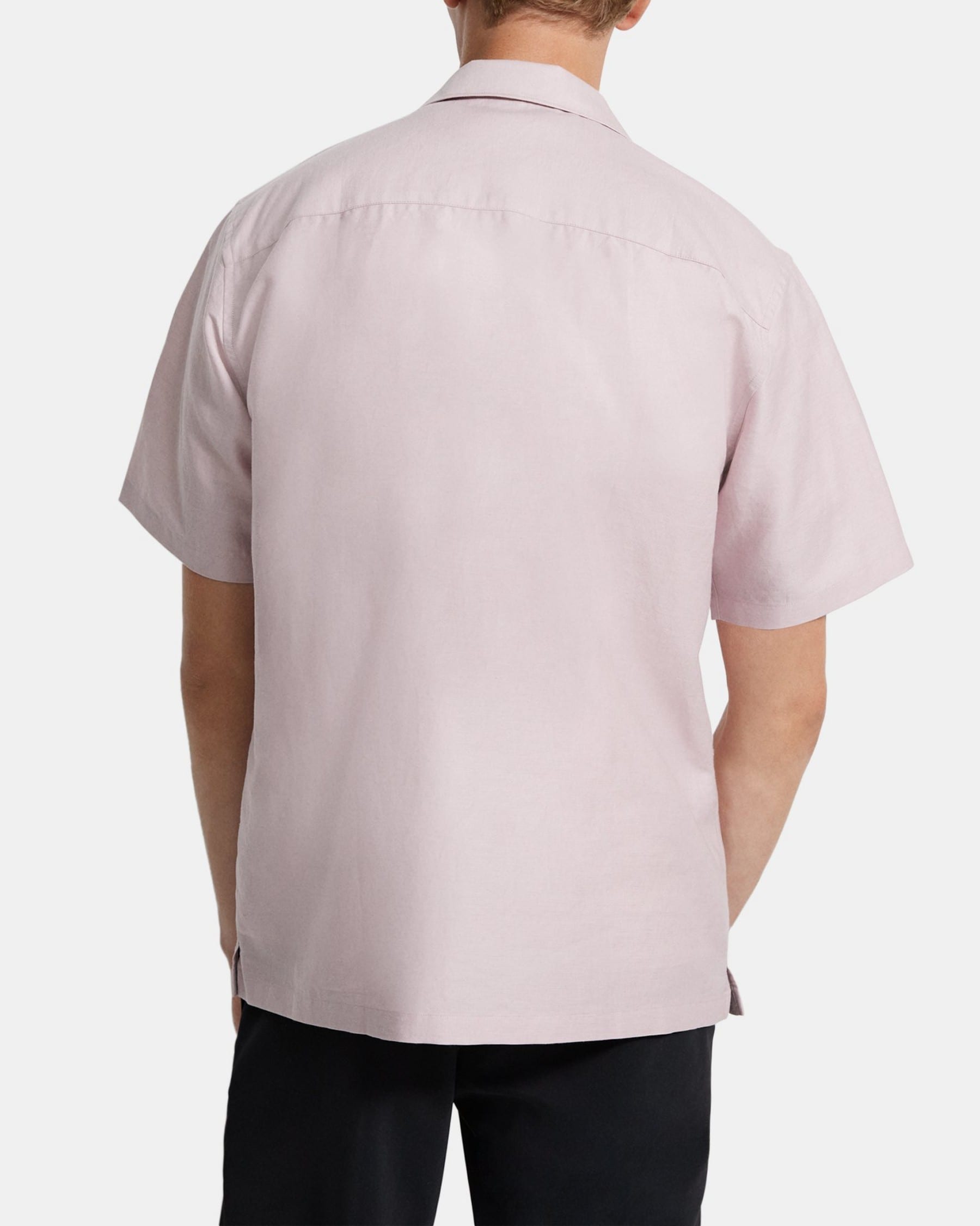 Noll Short-Sleeve Shirt in Linen Twill