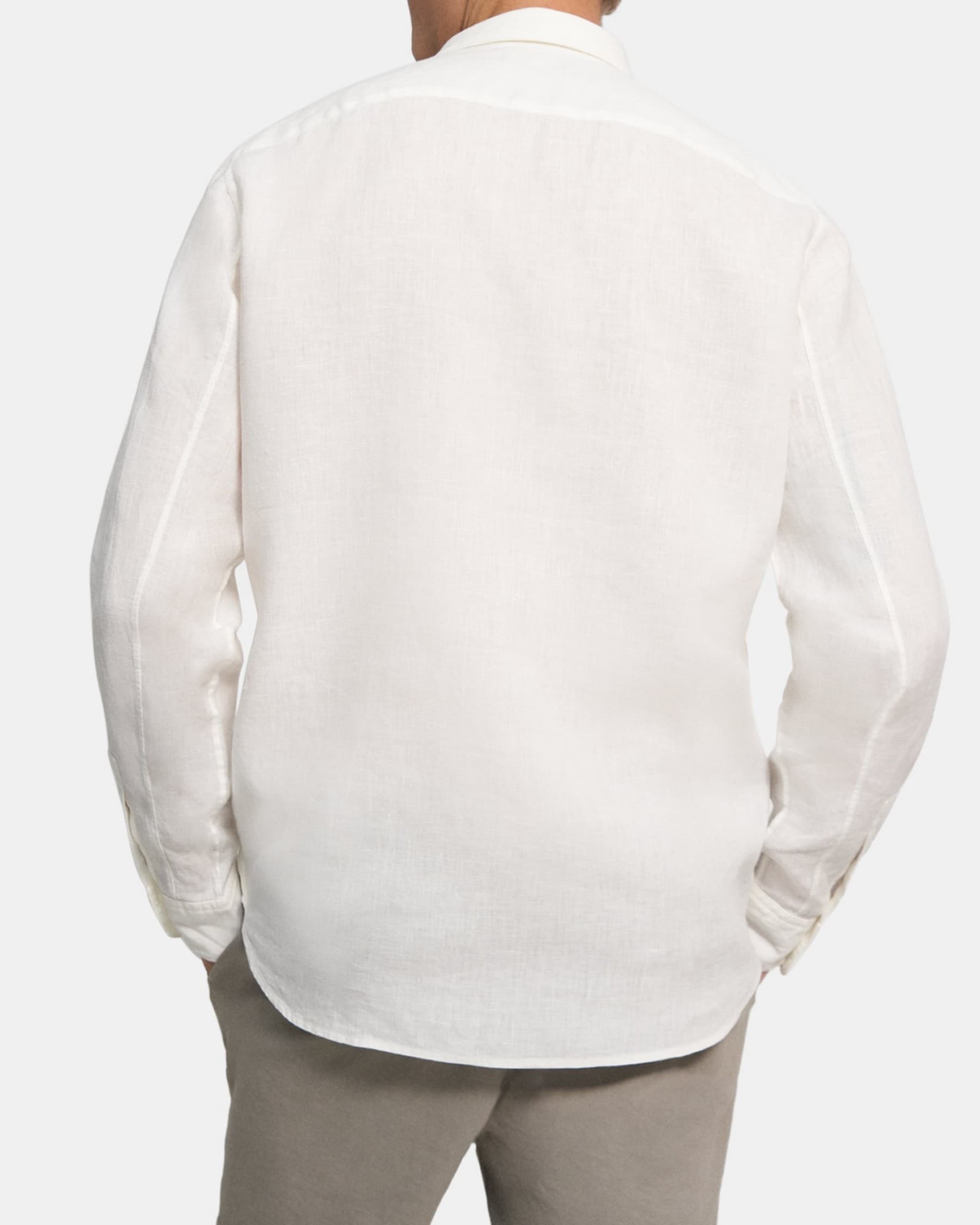 Linen Twill Standard-Fit Shirt | Theory Outlet