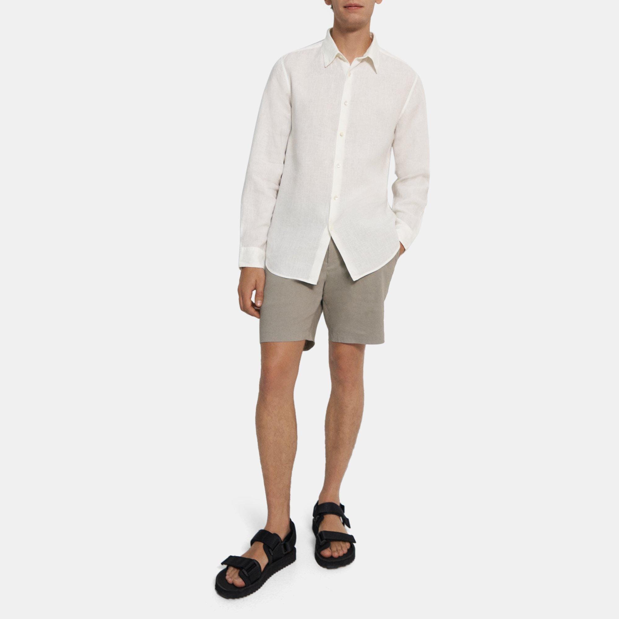 Linen Twill Standard-Fit Shirt | Theory Outlet