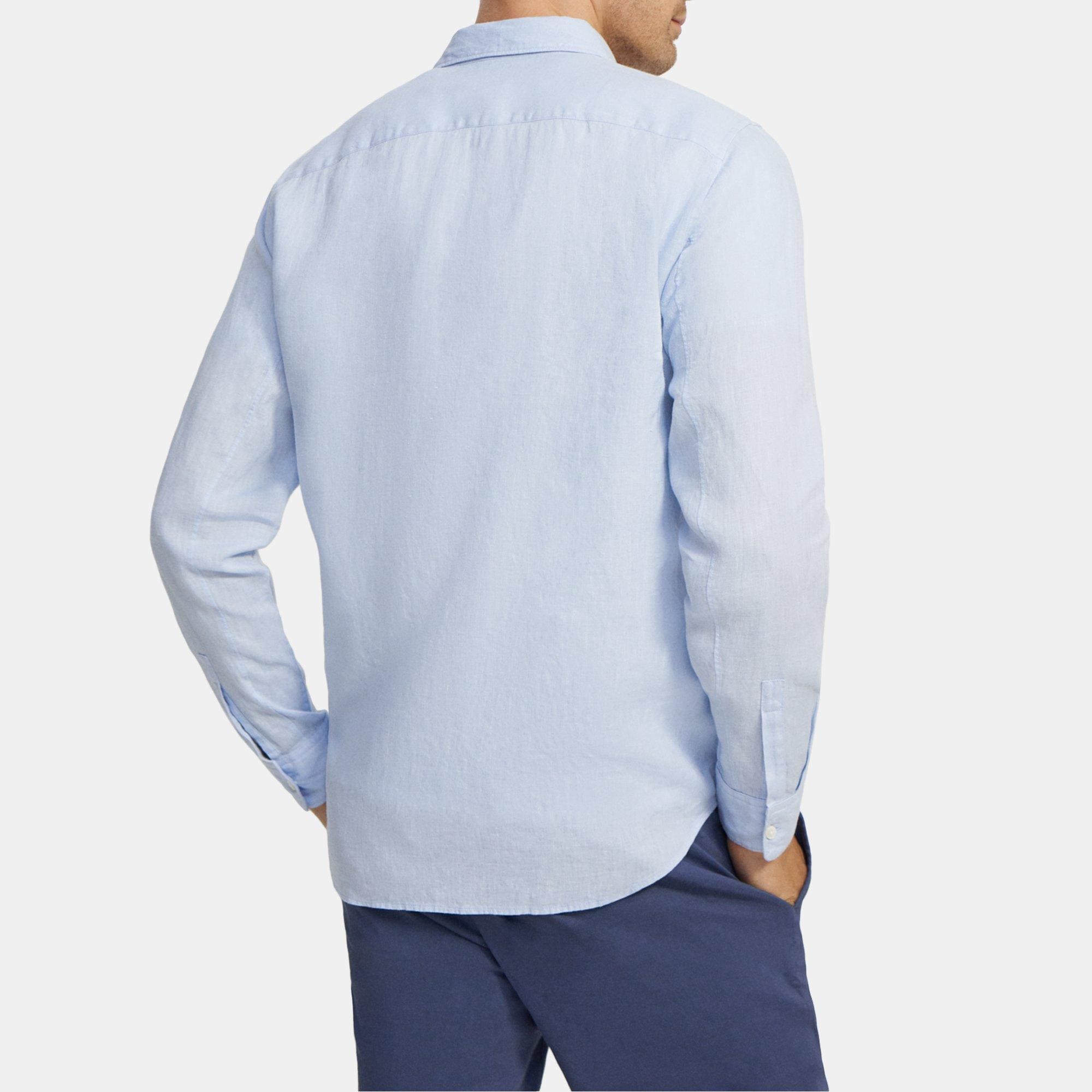 Linen Twill Standard-Fit Shirt | Theory Outlet