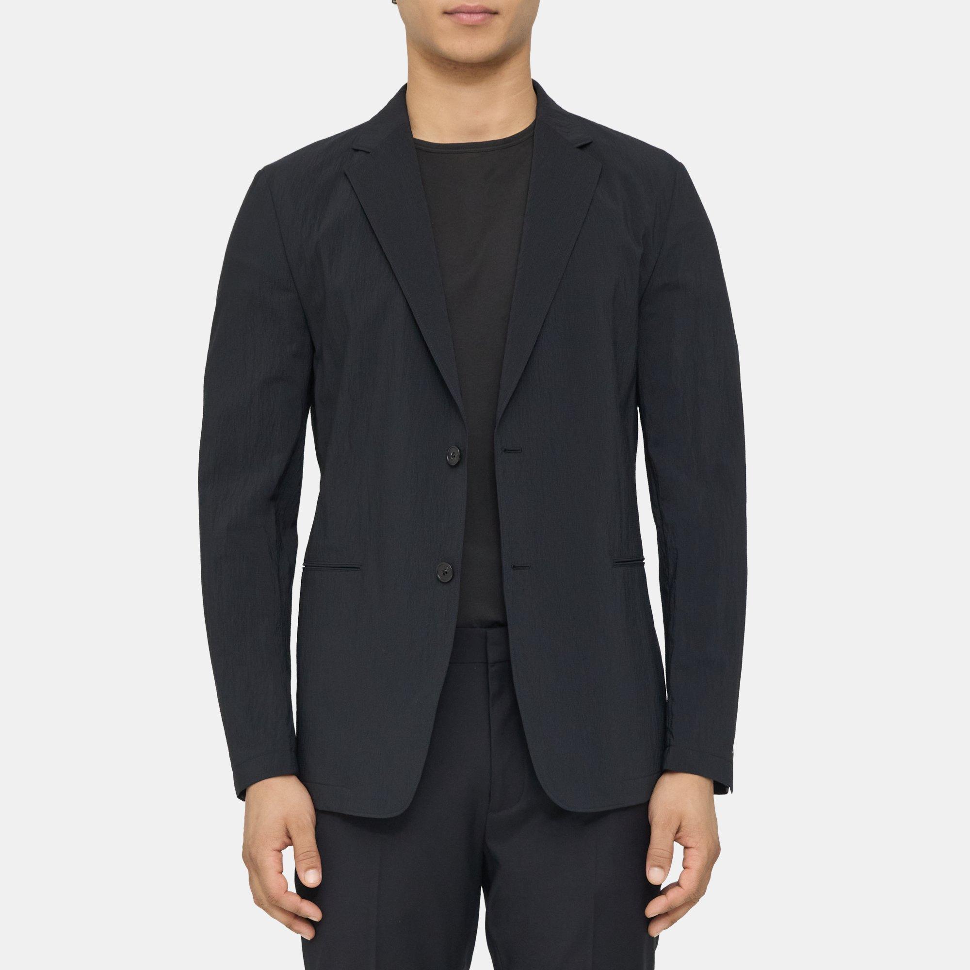 띠어리 Theory Unstructured Suit Jacket in Nylon Blend,BLACK