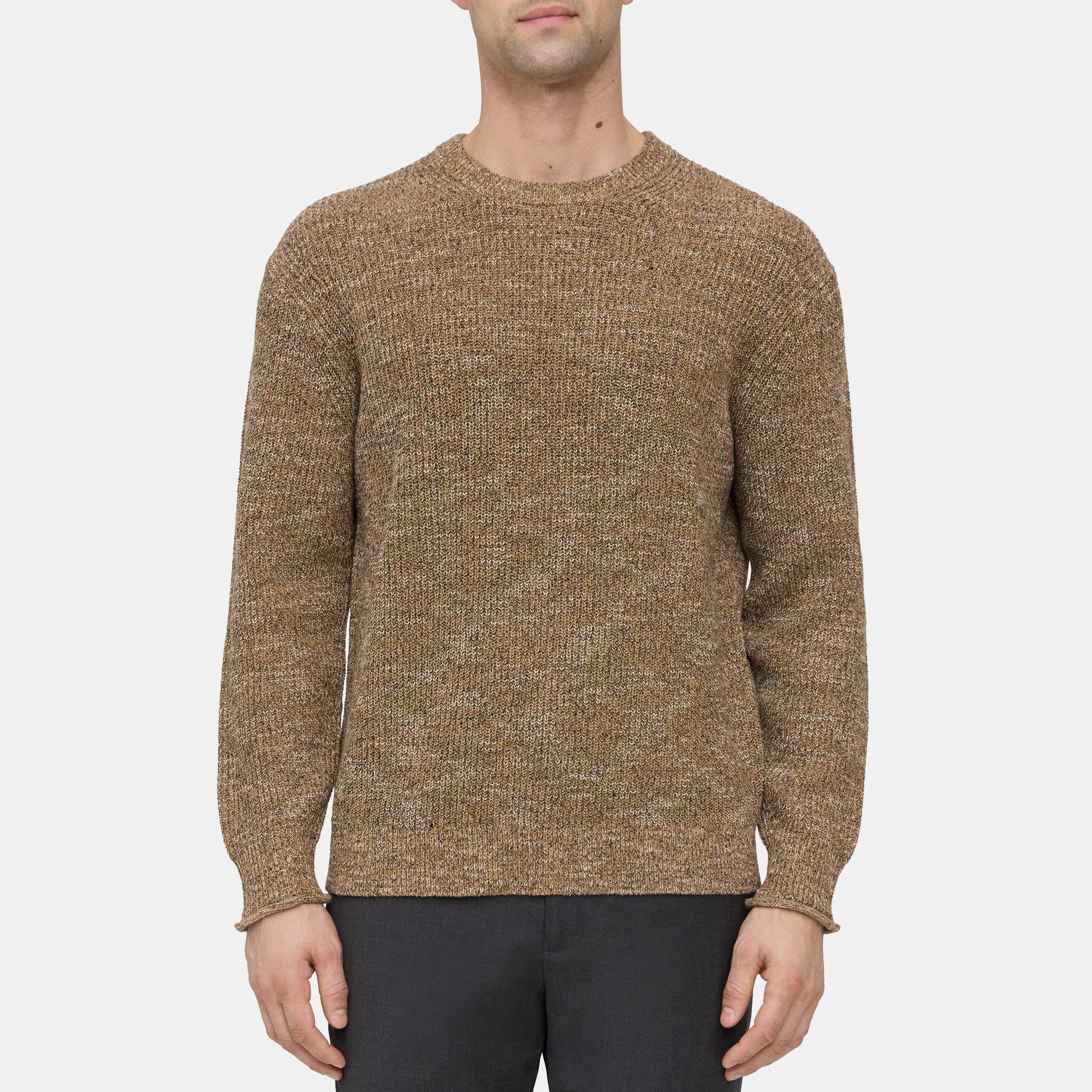 Theory Crewneck Sweater in Tweed Knit