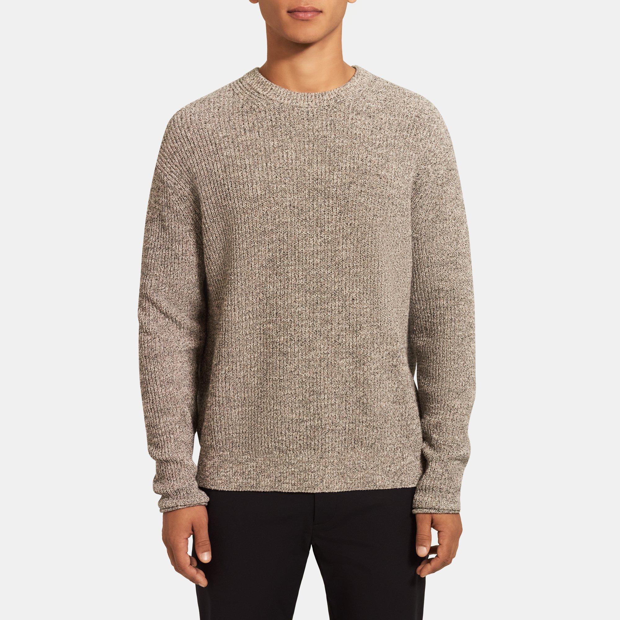 Tweed Knit Crewneck Sweater | Theory Outlet