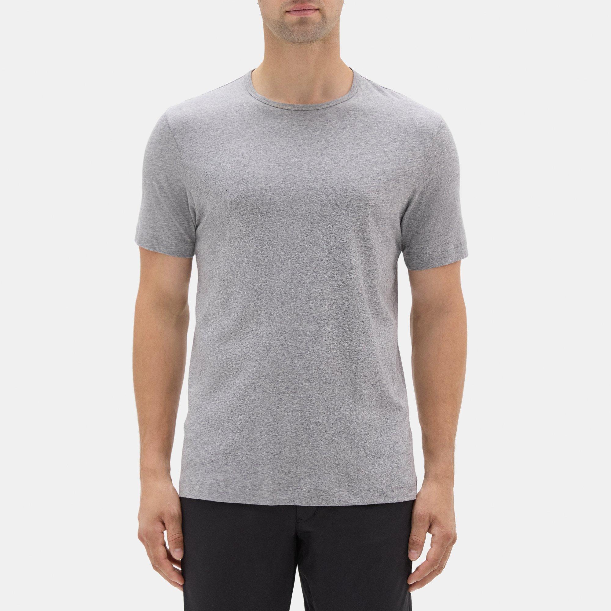 띠어리 Theory Relaxed Tee in Organic Cotton,LIGHT HEATHER