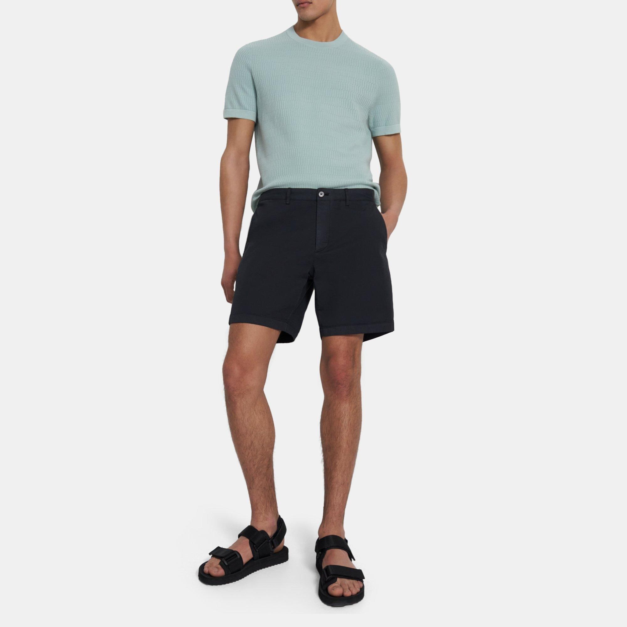 띠어리 Theory Classic-Fit 7 Short in Organic Cotton,BLACK