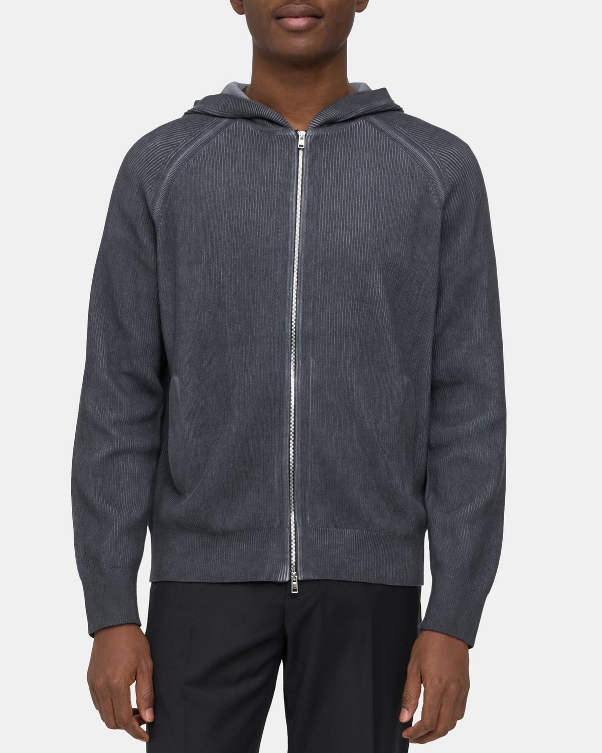 Cotton Zip-Up Hoodie | Theory Outlet
