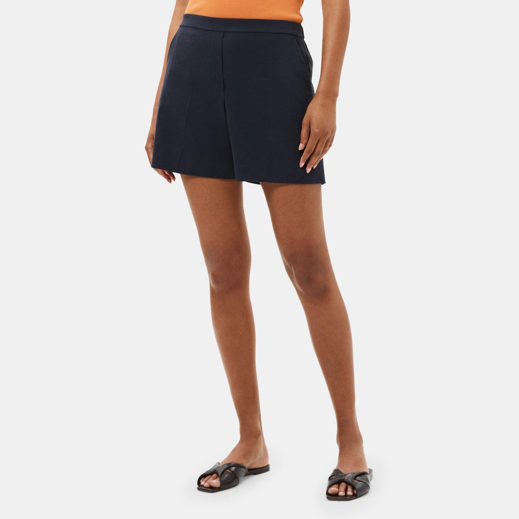 Linen Pull-On Short | Theory Outlet