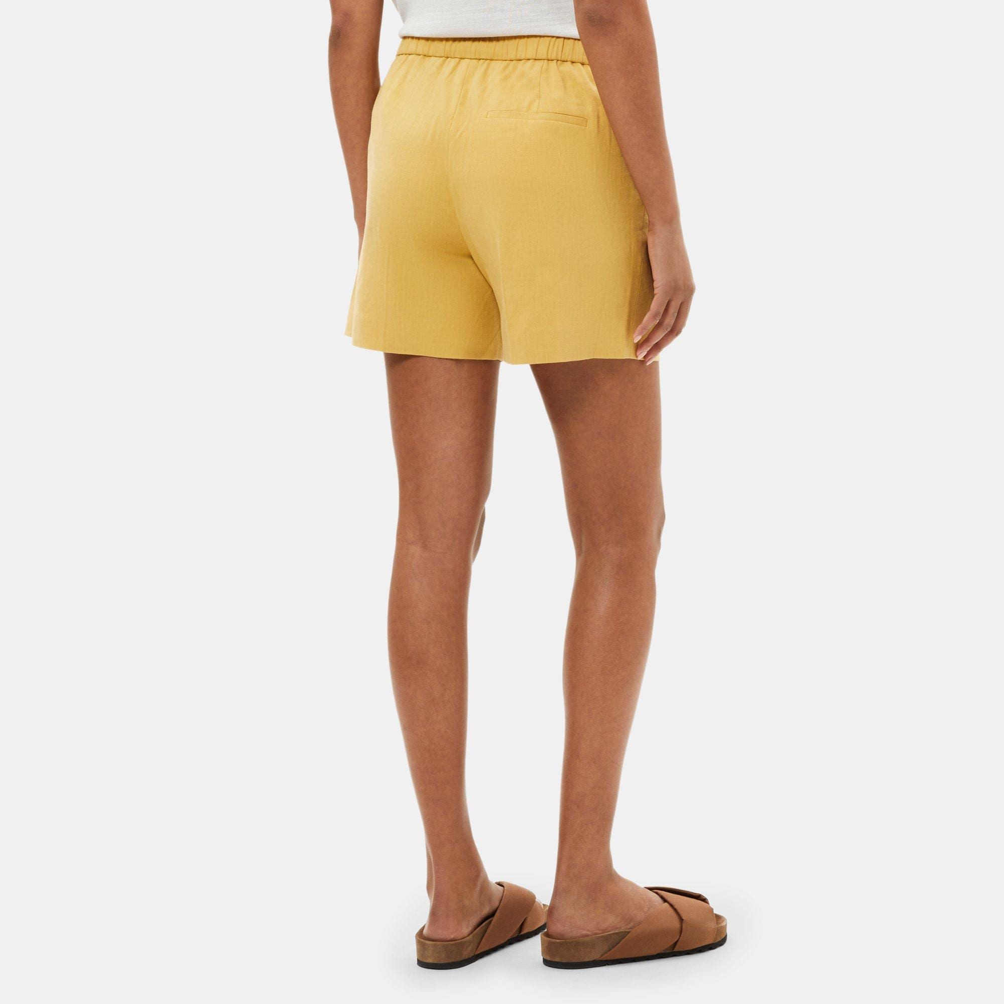 Linen Pull-On Short | Theory Outlet