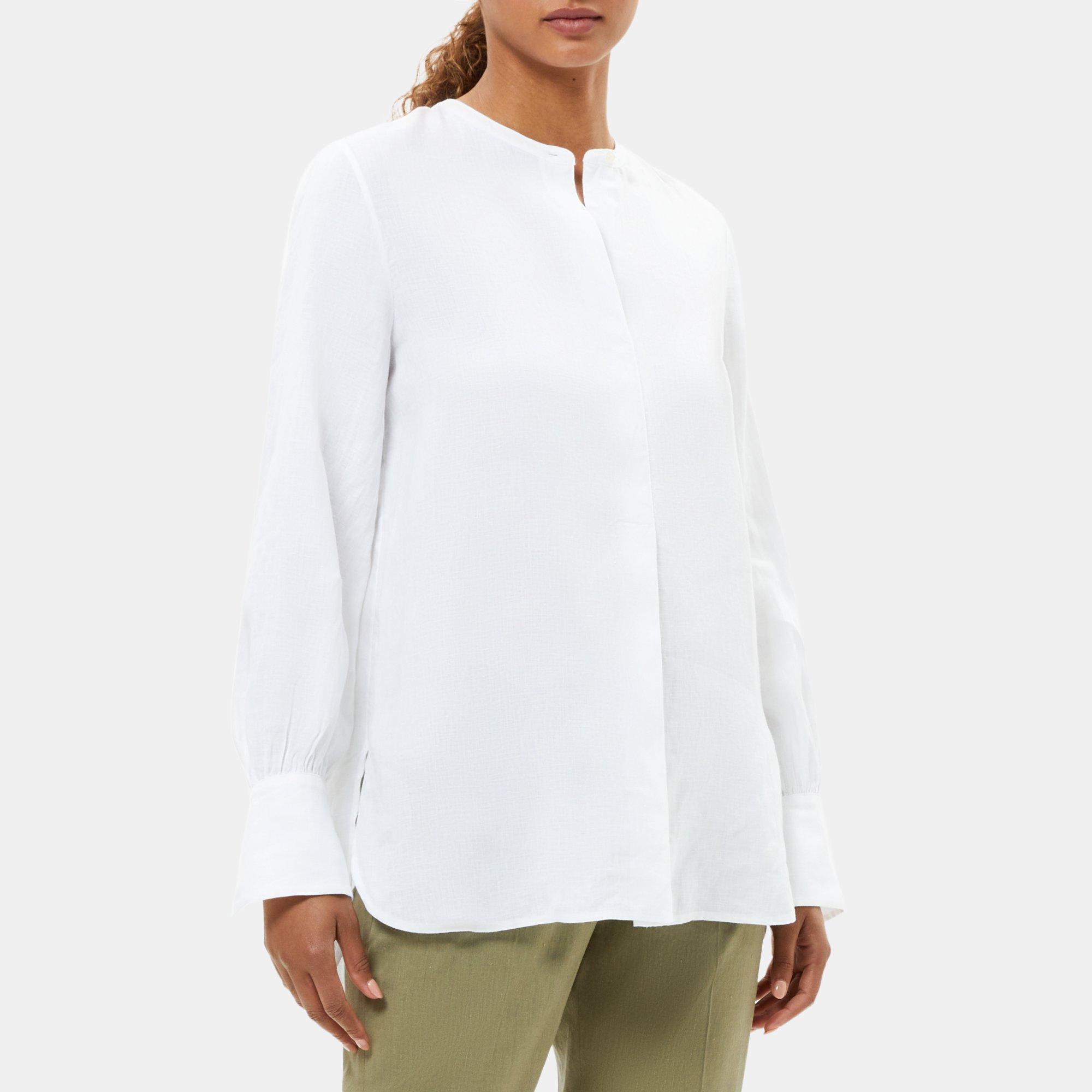 Theory Popover Tunic in Linen