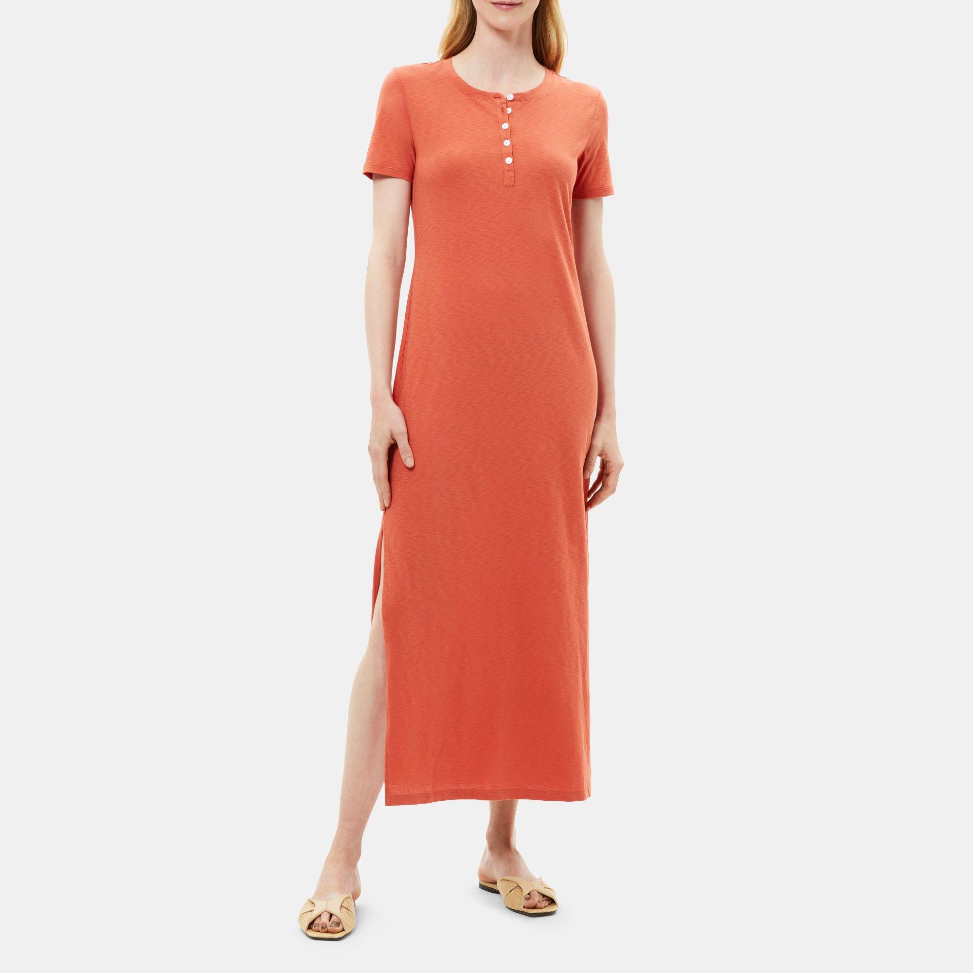 Theory orange outlet dress