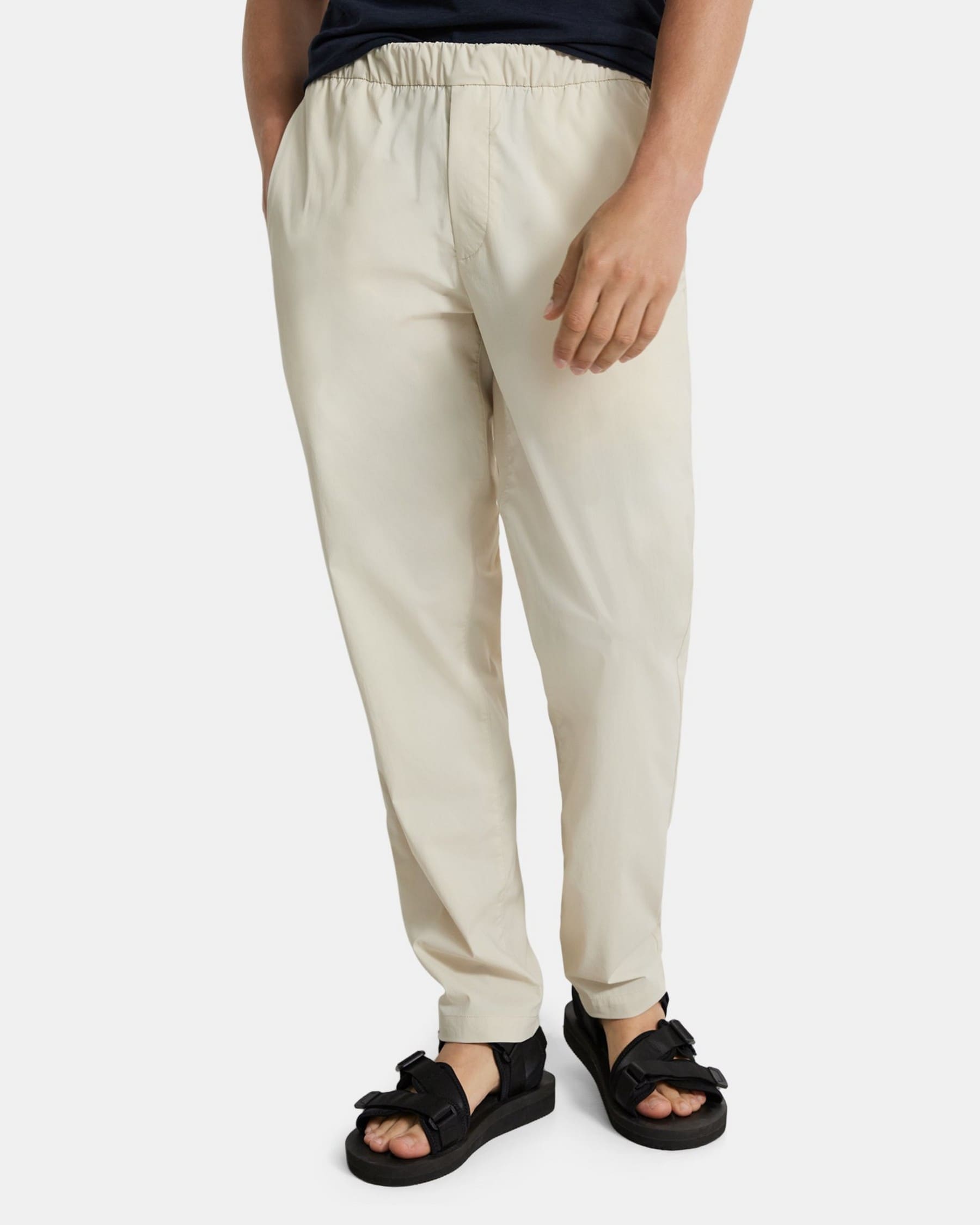 Recycled Nylon Tapered Drawstring Pant | Theory Outlet
