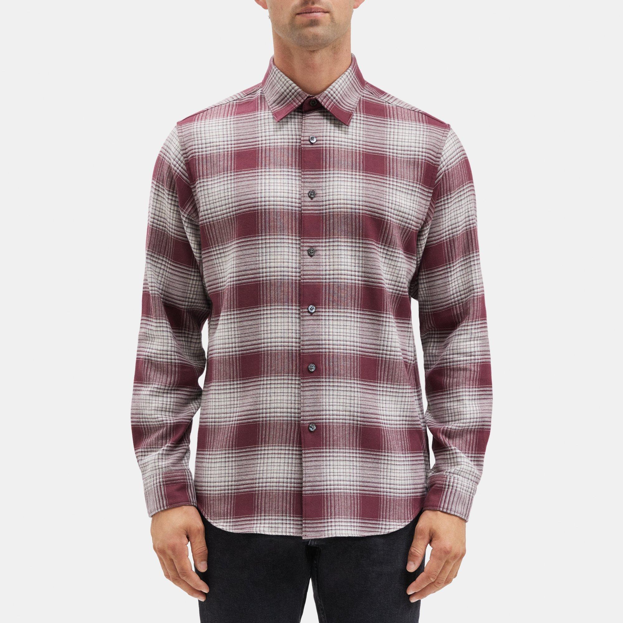 Theory Irving Shirt in Printed Lyocell Twill