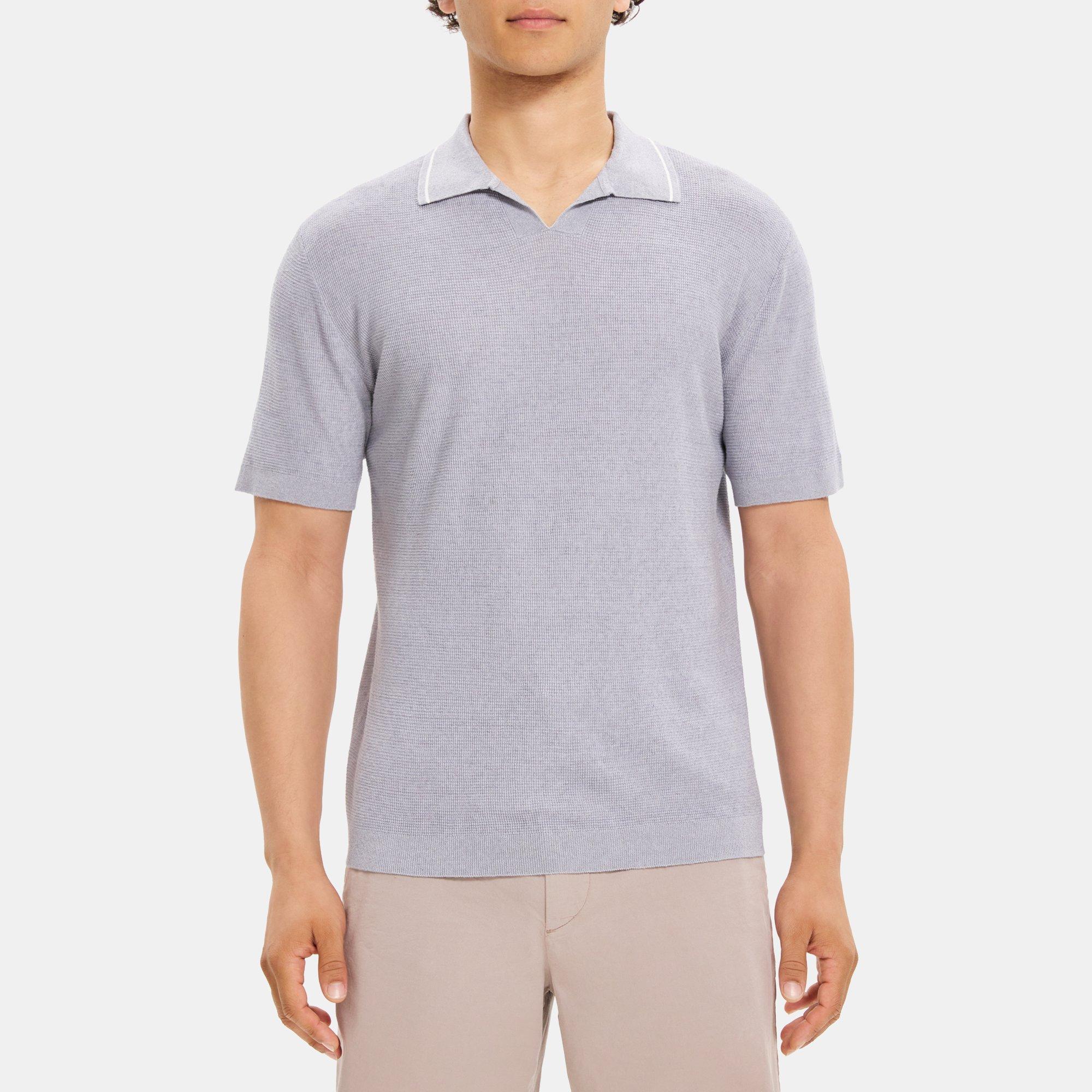 Theory Polo Shirt in Knit Linen