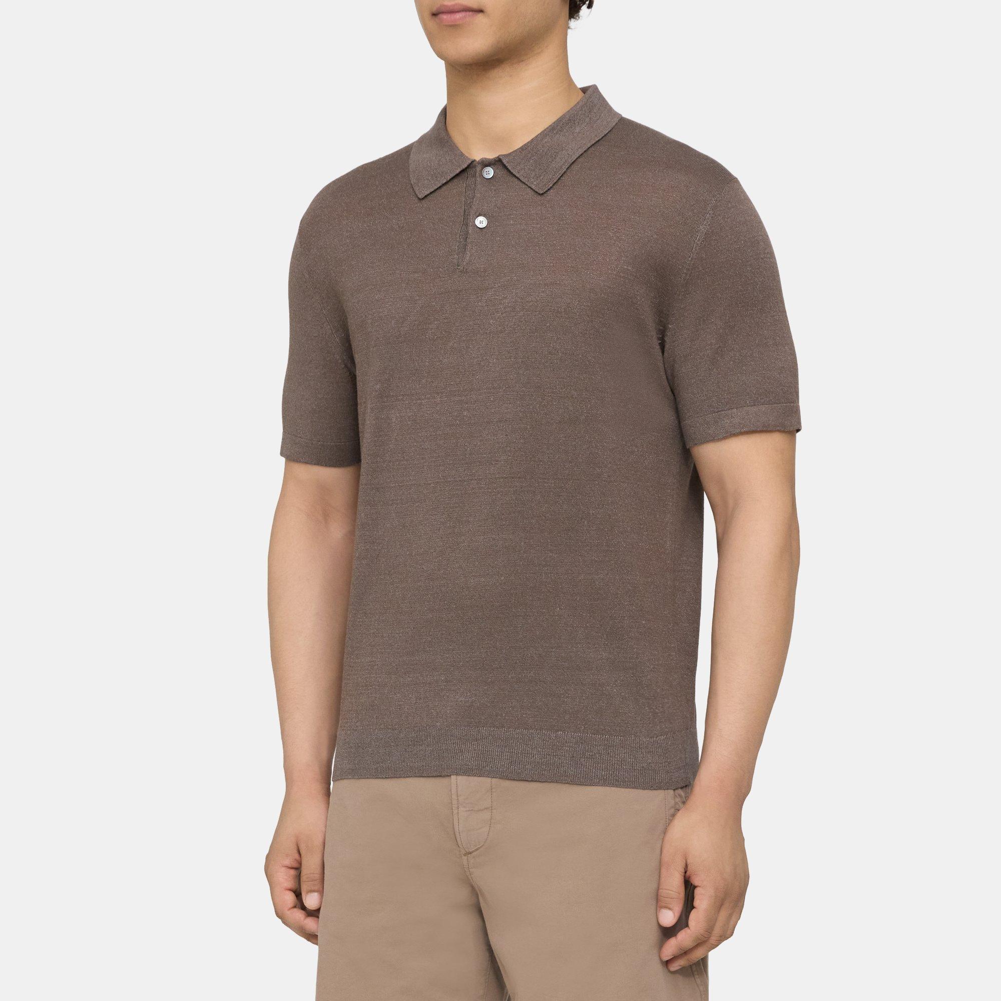 Linen-Blend Shirt Outlet | Theory Polo
