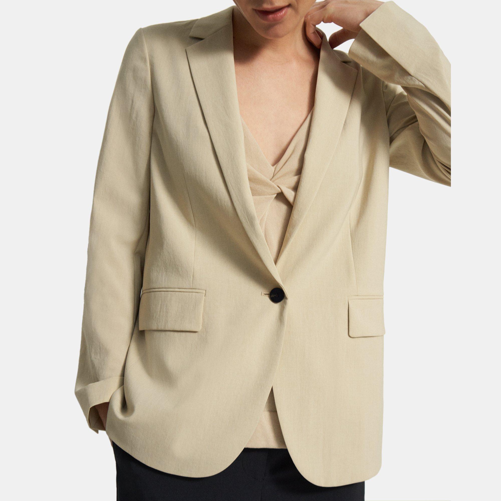 Crisp Poly Casual Blazer | Theory Outlet