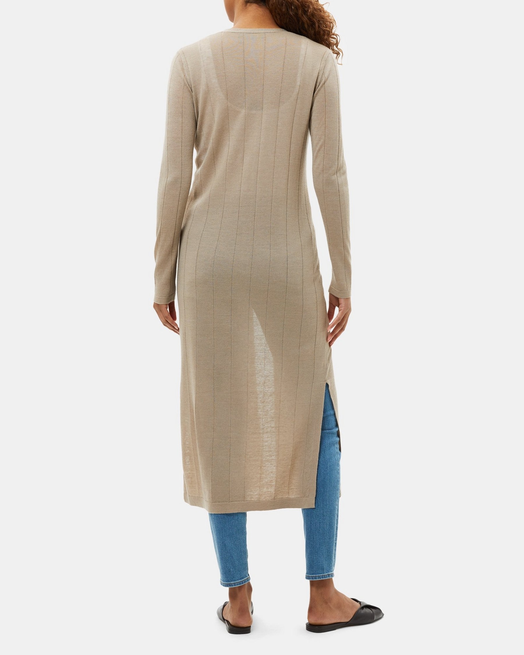 Cardigan Dress in Wool-Linen