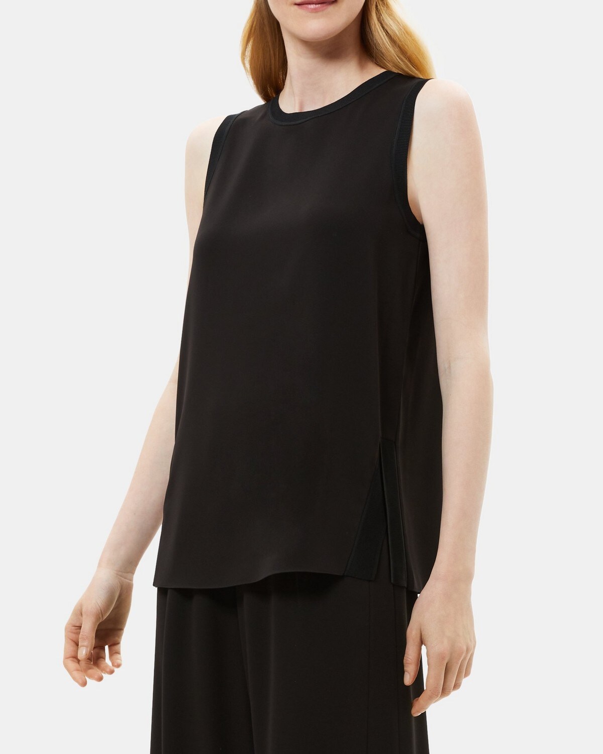 Drapey Crepe Combo Shell Top | Theory Outlet
