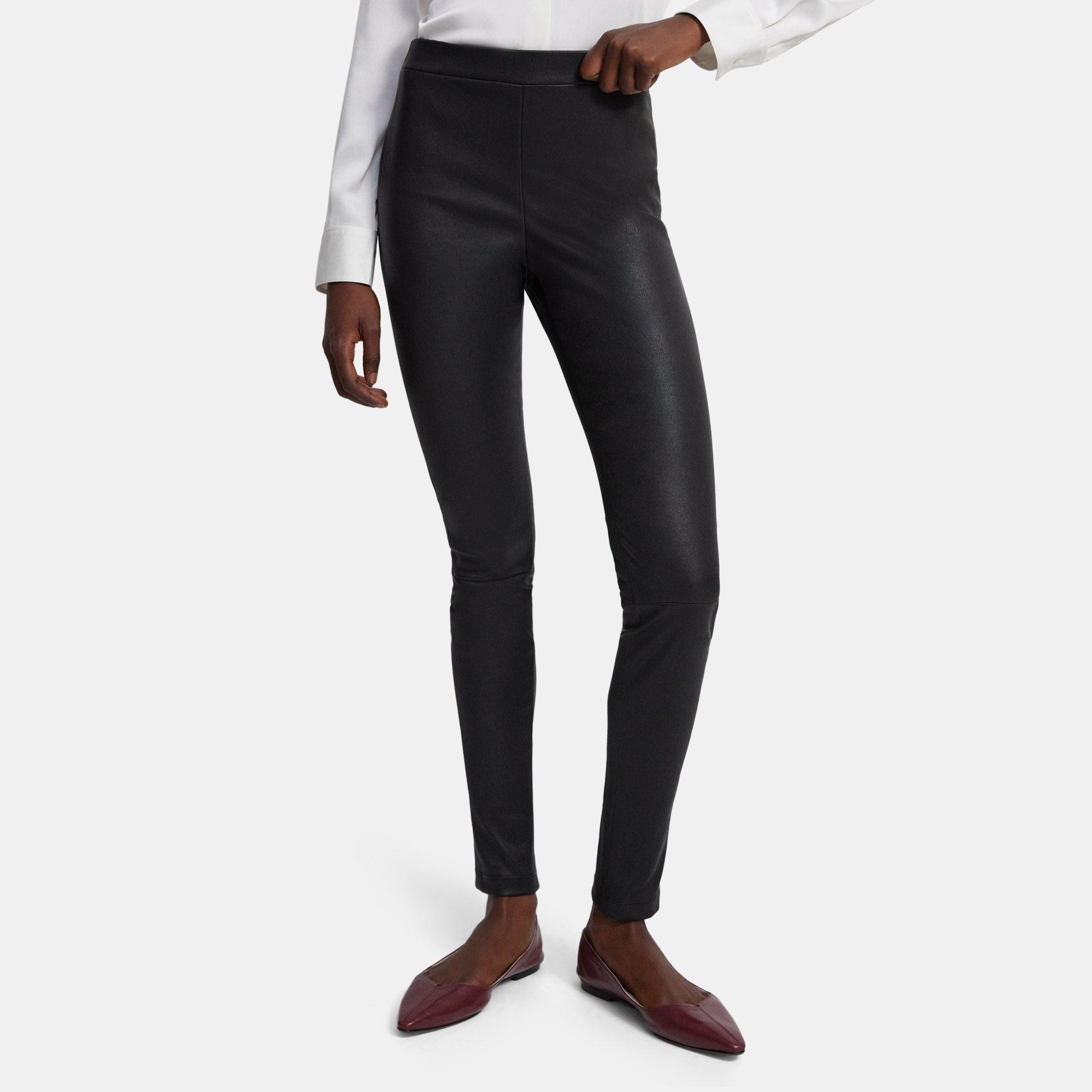 Petite Devon Legging-Fit Vegan Leather Pant