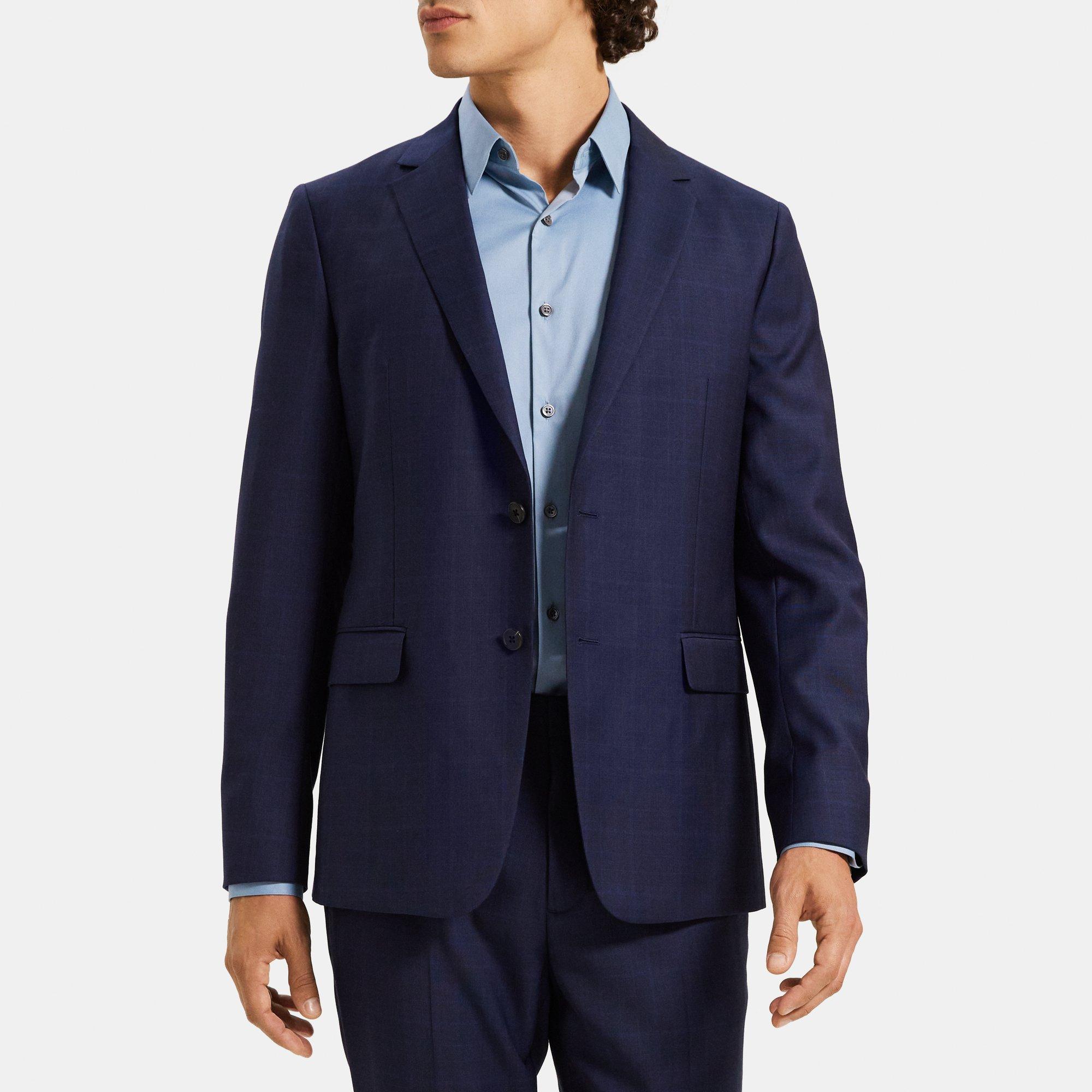 Theory Unstructured Blazer in Plaid Wool