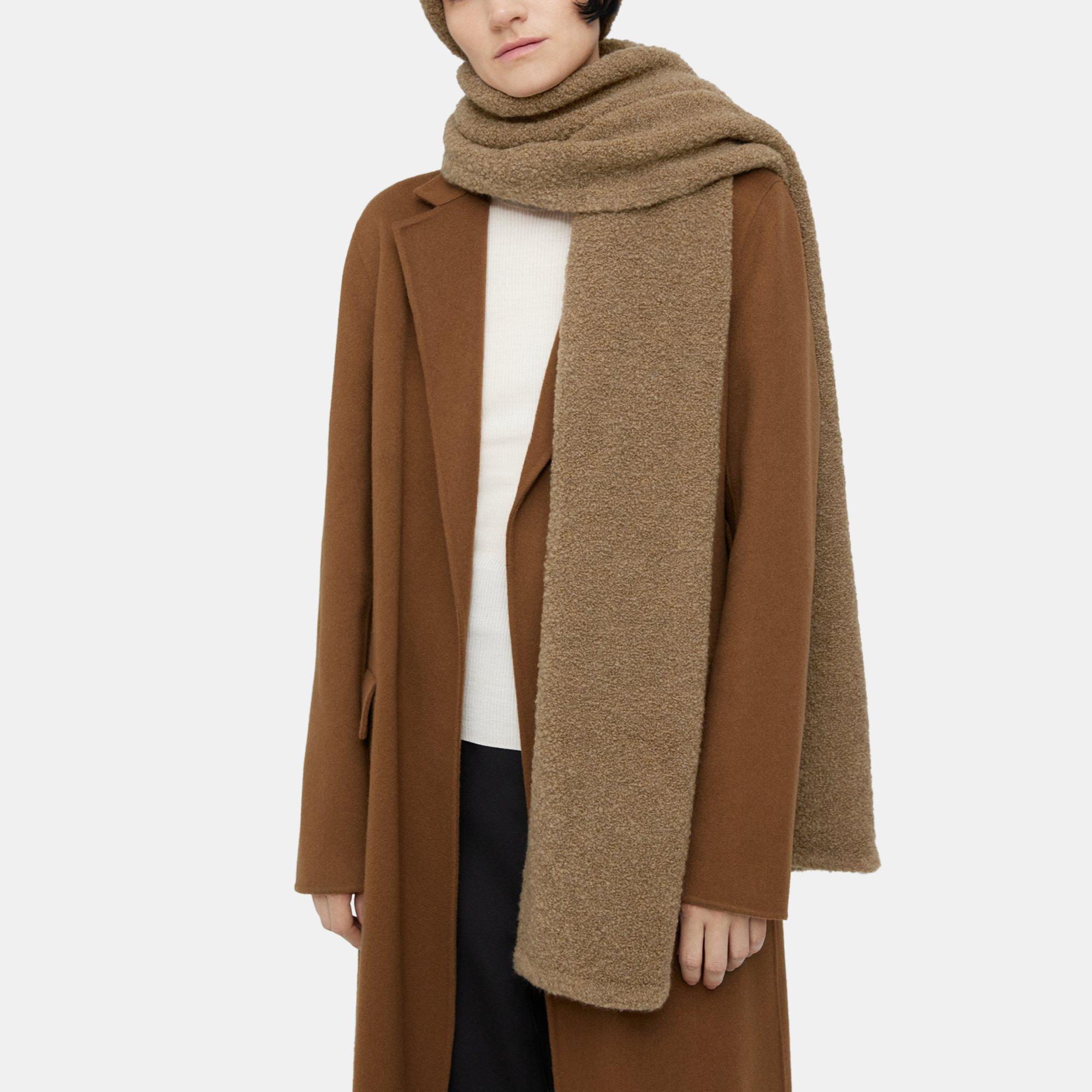 Theory Oversized Scarf in Knit Boucle