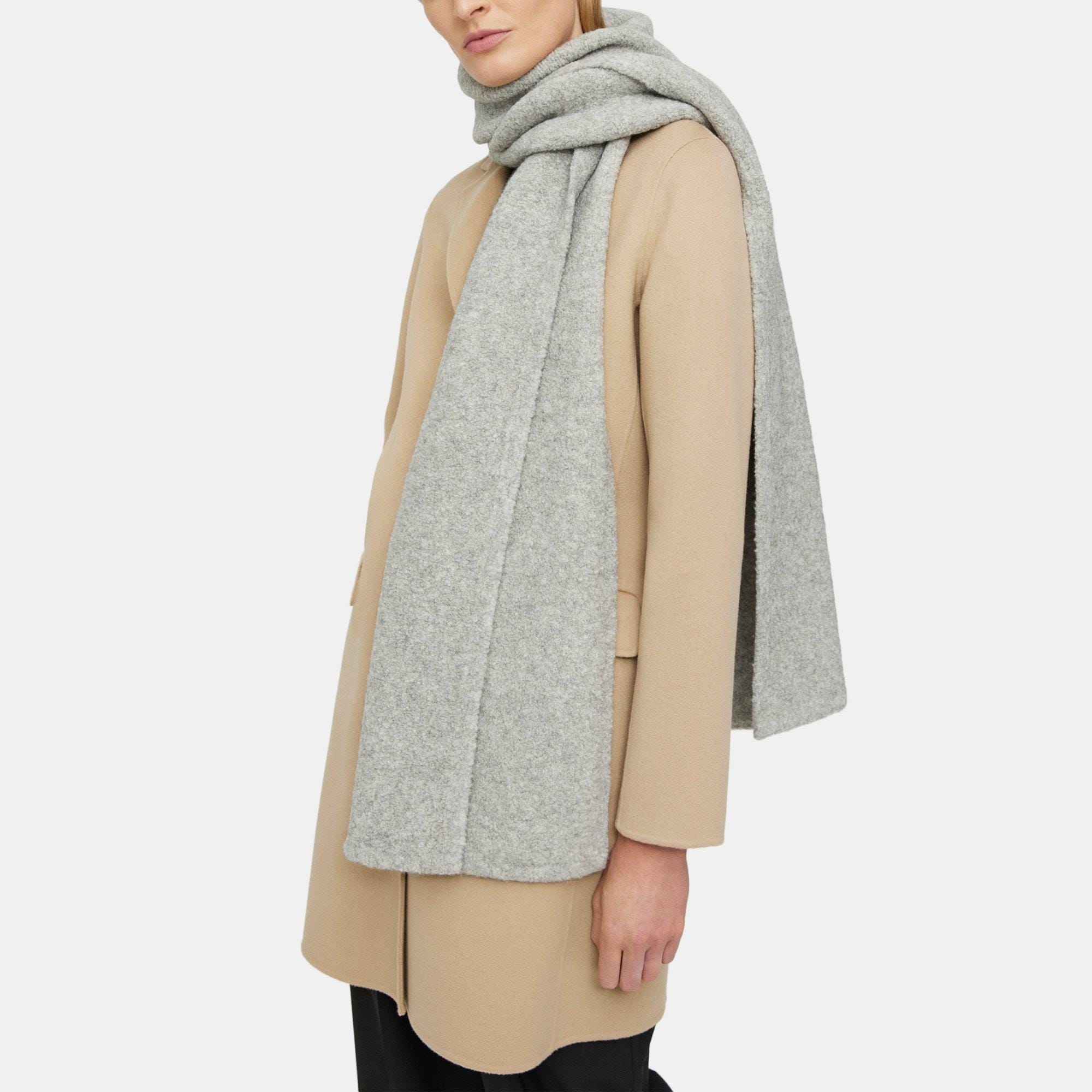 Light Grey Women's Yak Wool Scarf - Mongulai