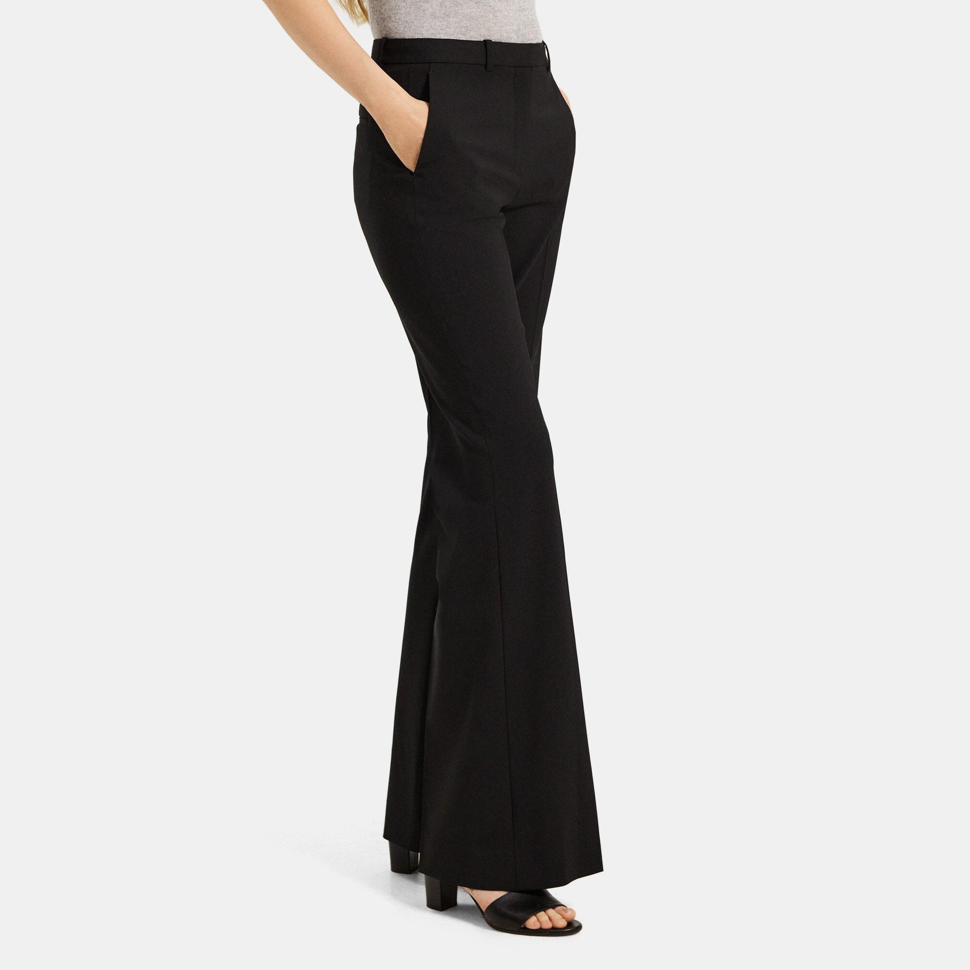 Sevona Stretch Wool High-Waist Flare Pant | Theory Outlet