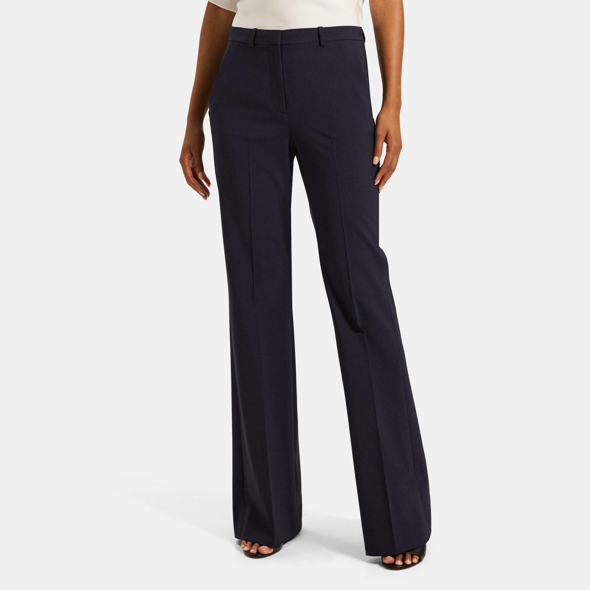 Sevona Stretch Wool High-Waist Flare Pant | Theory Outlet