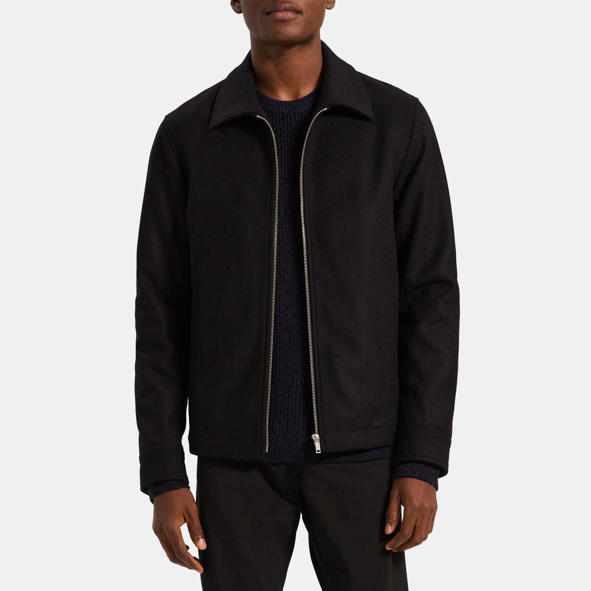 Wool Melton Zip Jacket | Theory Outlet