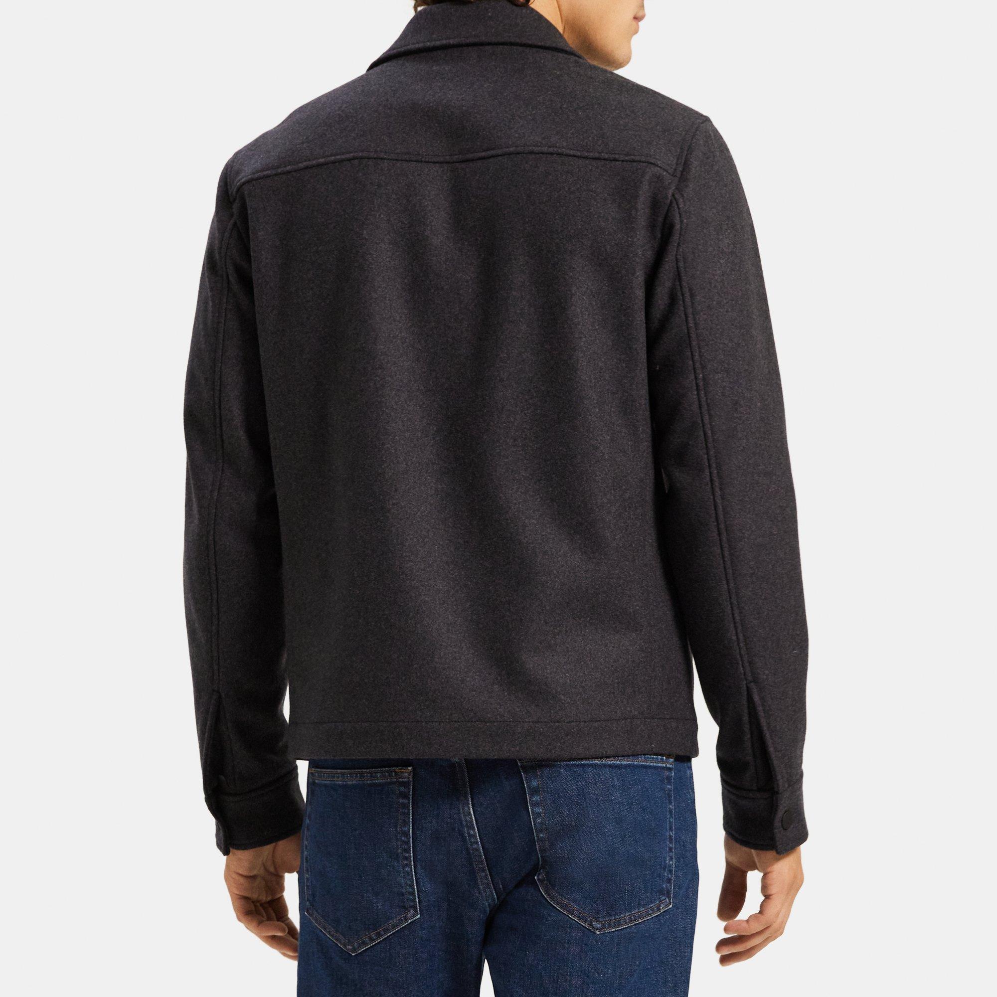 Wool Melton Zip Jacket | Theory Outlet