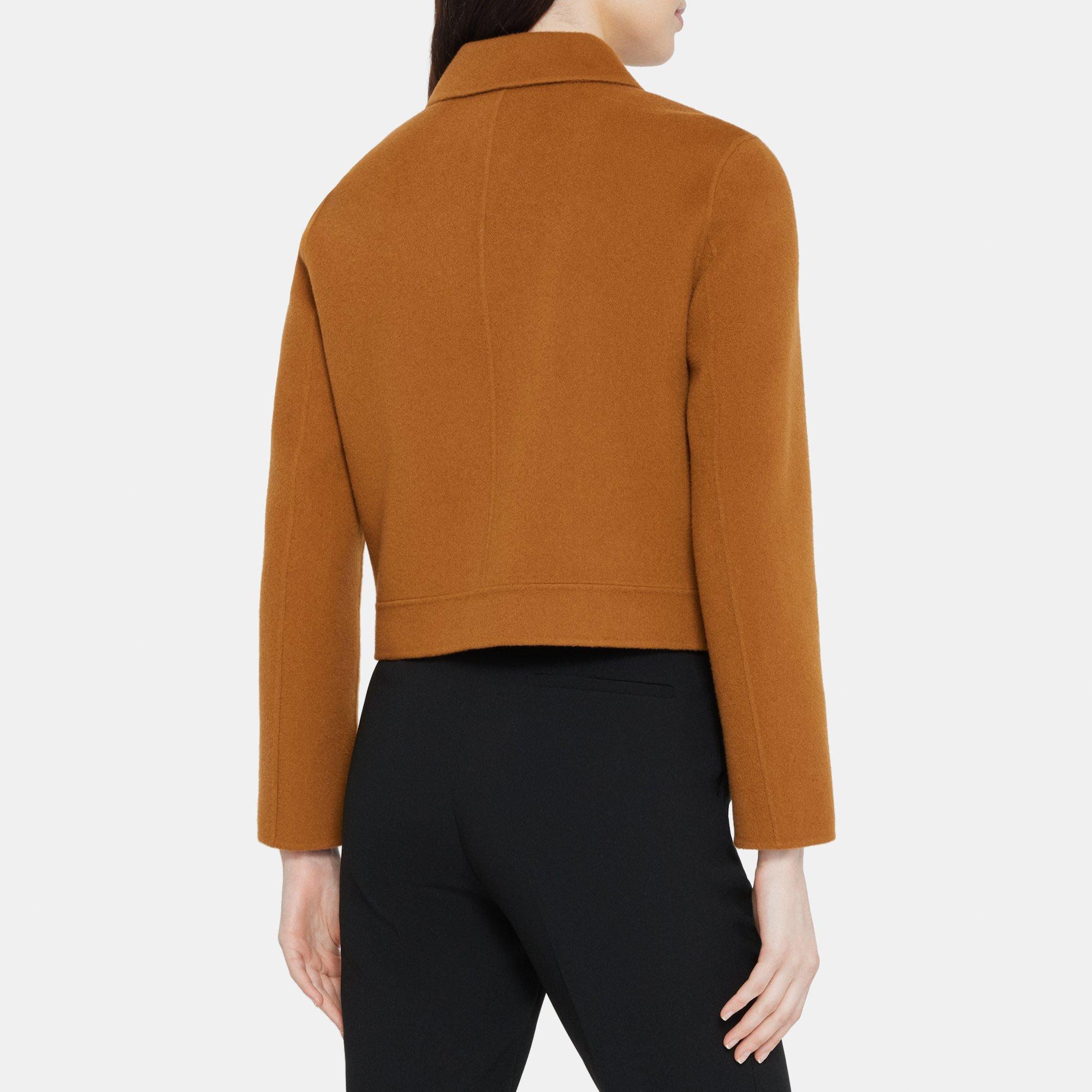 Double-Face Wool-Cashmere Flap Pocket Jacket | Theory Outlet 