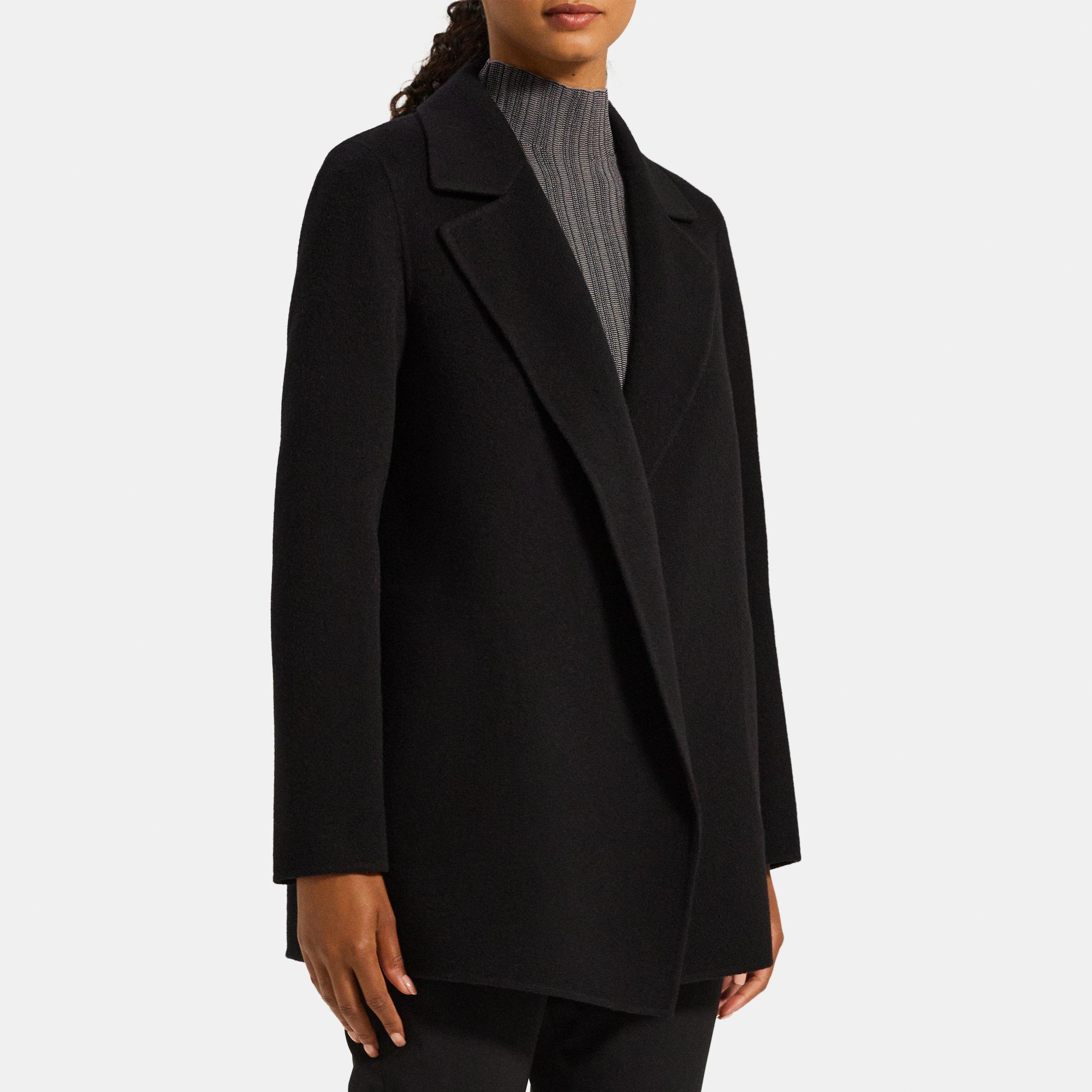 Ladies Burlington Wool and Cashmere Overcoat - classic black wool coat –  Ackermann's Apparel