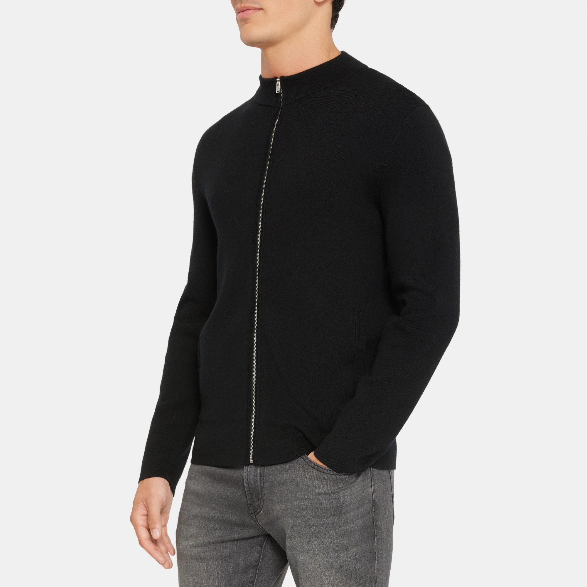 Merino Wool Zip-Up Cardigan | Theory Outlet