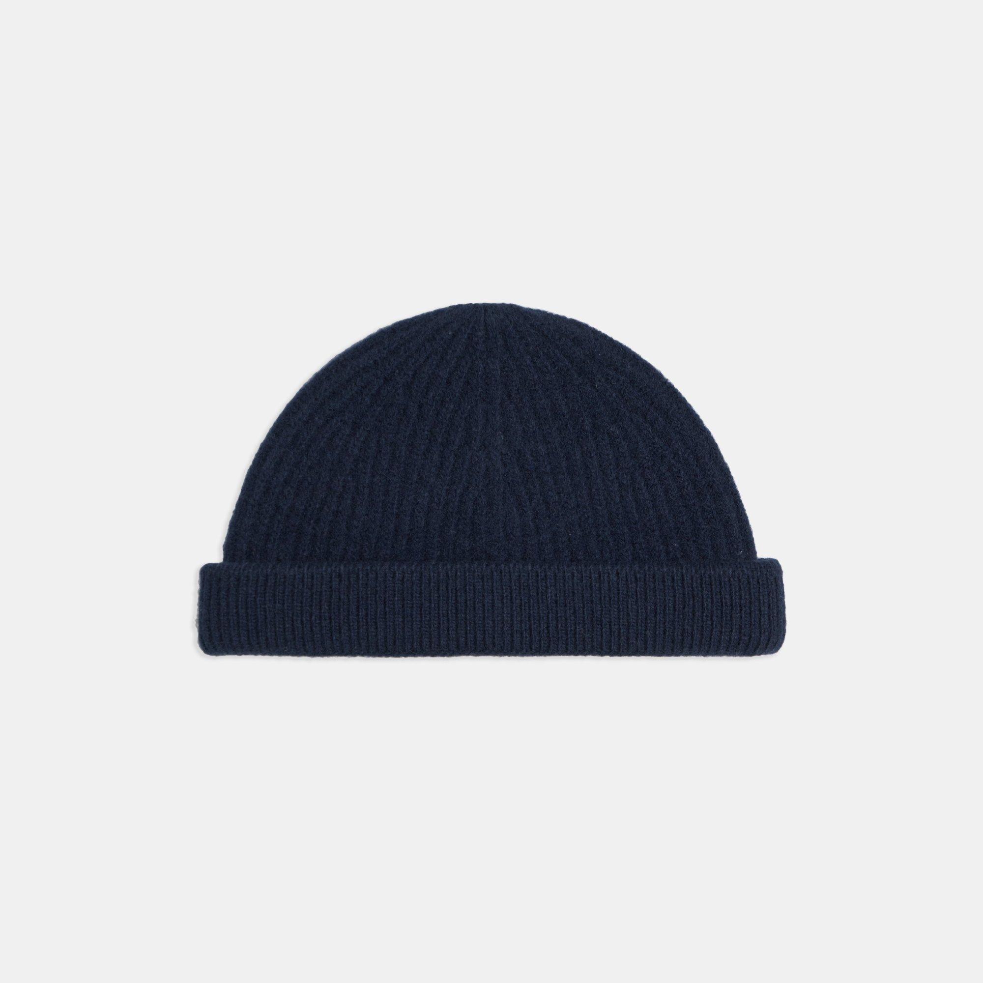 띠어리 Theory Cap in Ribbed Wool,NAVY