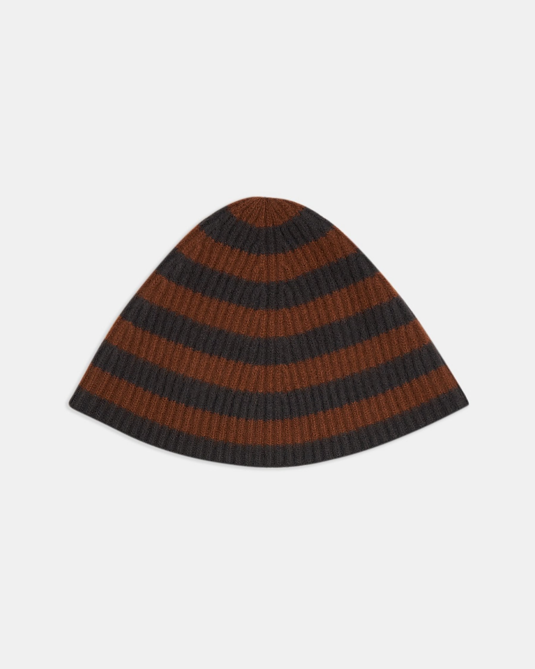 띠어리 Theory Striped Cap in Ribbed Wool,CHARCOAL/BROWN