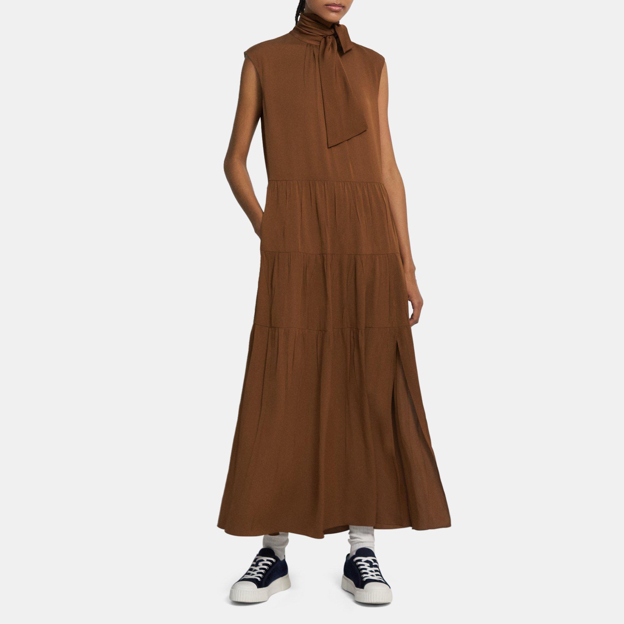 Brown Tiered Dress Theory Project