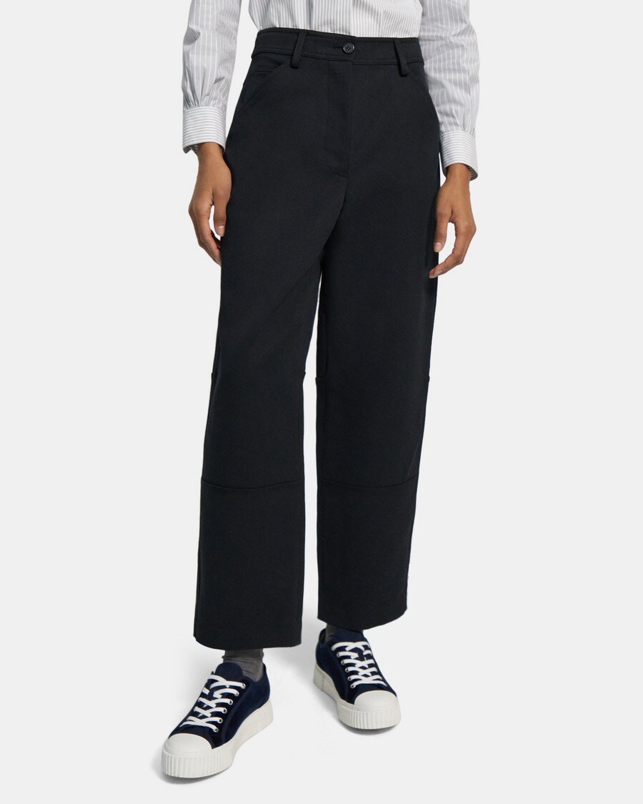 Black Cotton-Wool Twill Five-Pocket Pant | Theory Project