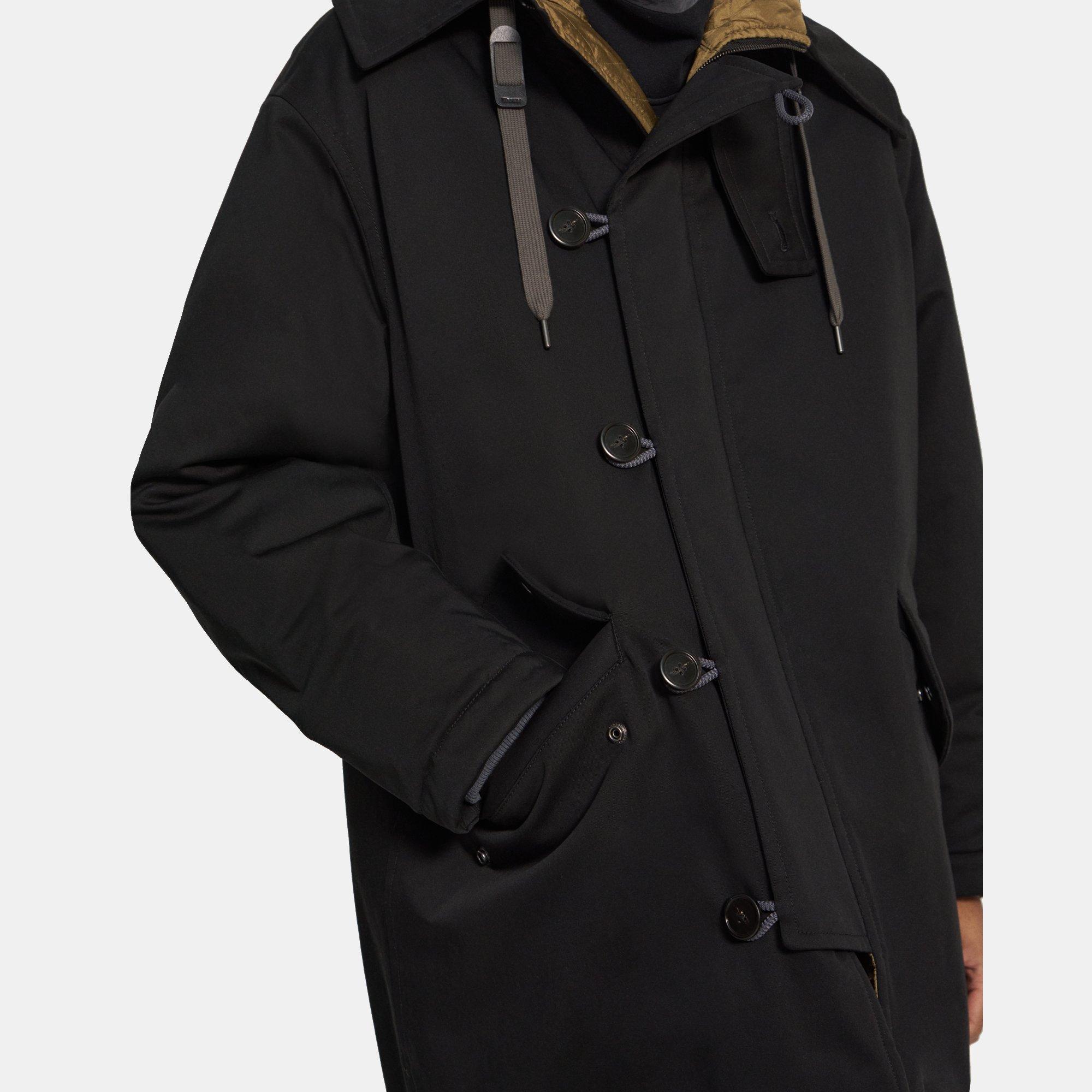 Hooded Cotton Parka | Theory Outlet