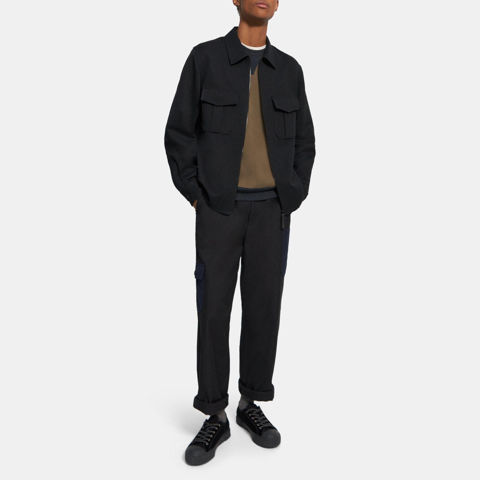 Cotton-Wool Twill Shirt Jacket | Theory Outlet