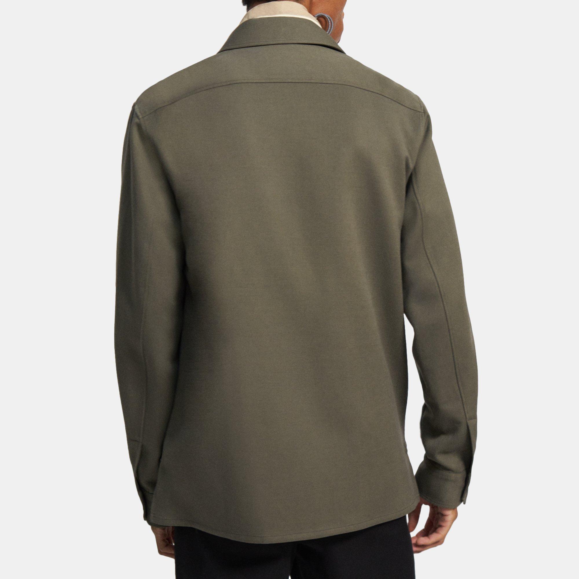 Cotton-Wool Twill Shirt Jacket