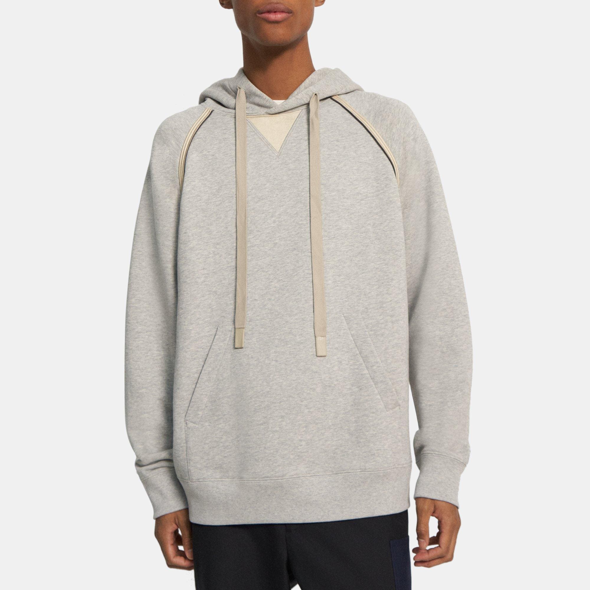 Grey Cotton Terry Hoodie | Theory Project